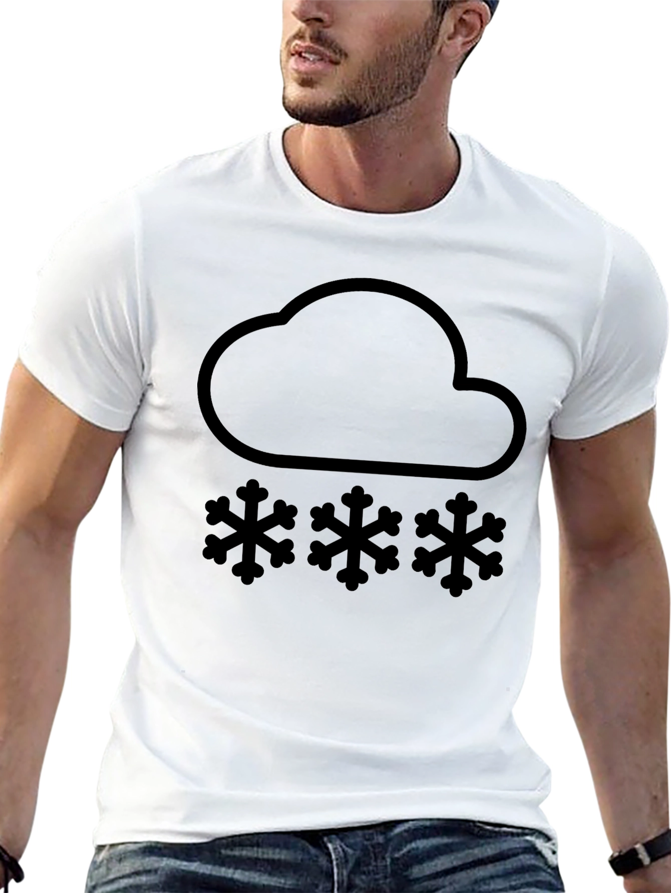 Snow Cloud T-Shirt - Black Graphic Tee
