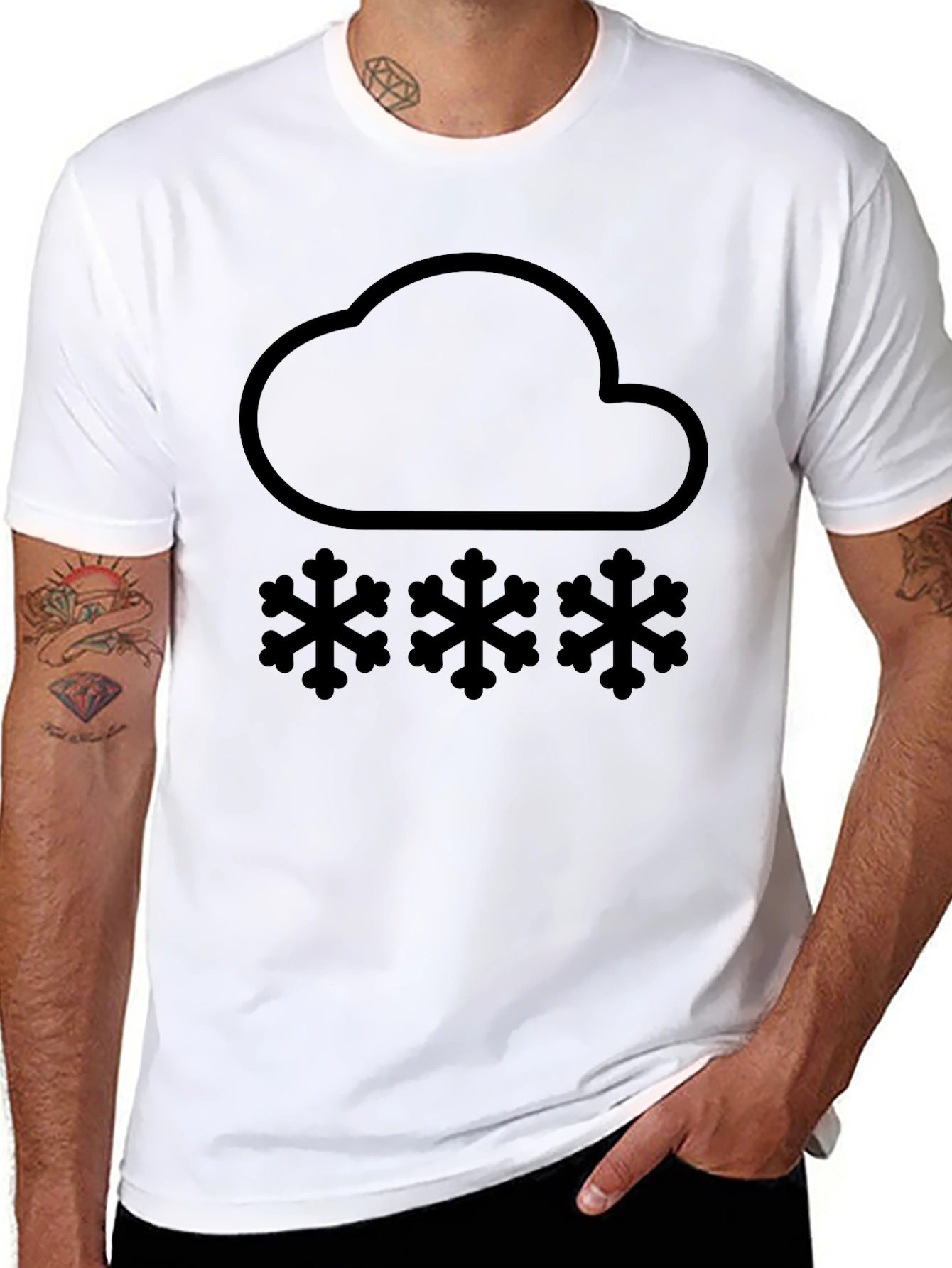 Snow Cloud T-Shirt - Black Graphic Tee