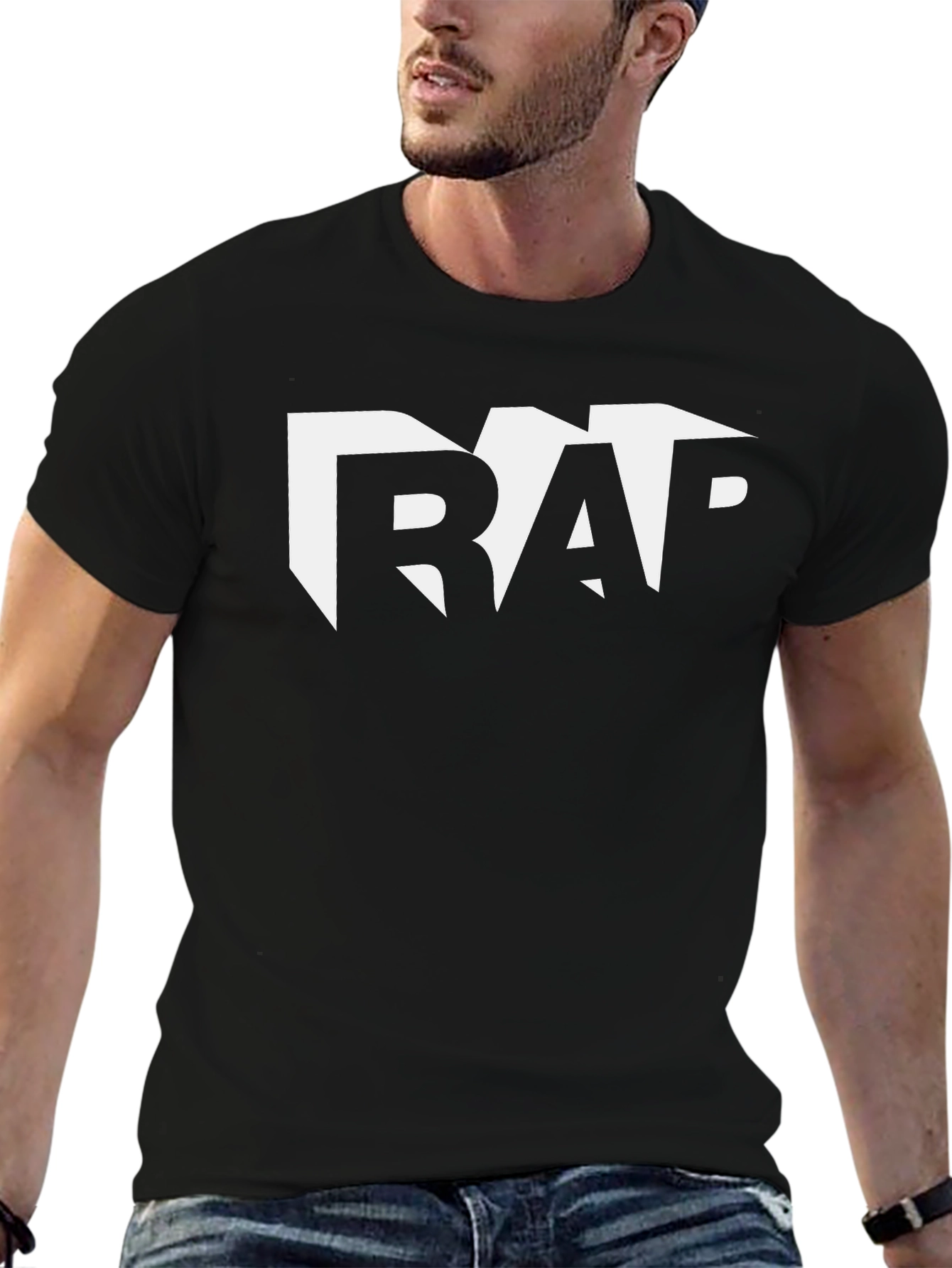 Cool Rap Tee - Black Cotton Graphic T-Shirt