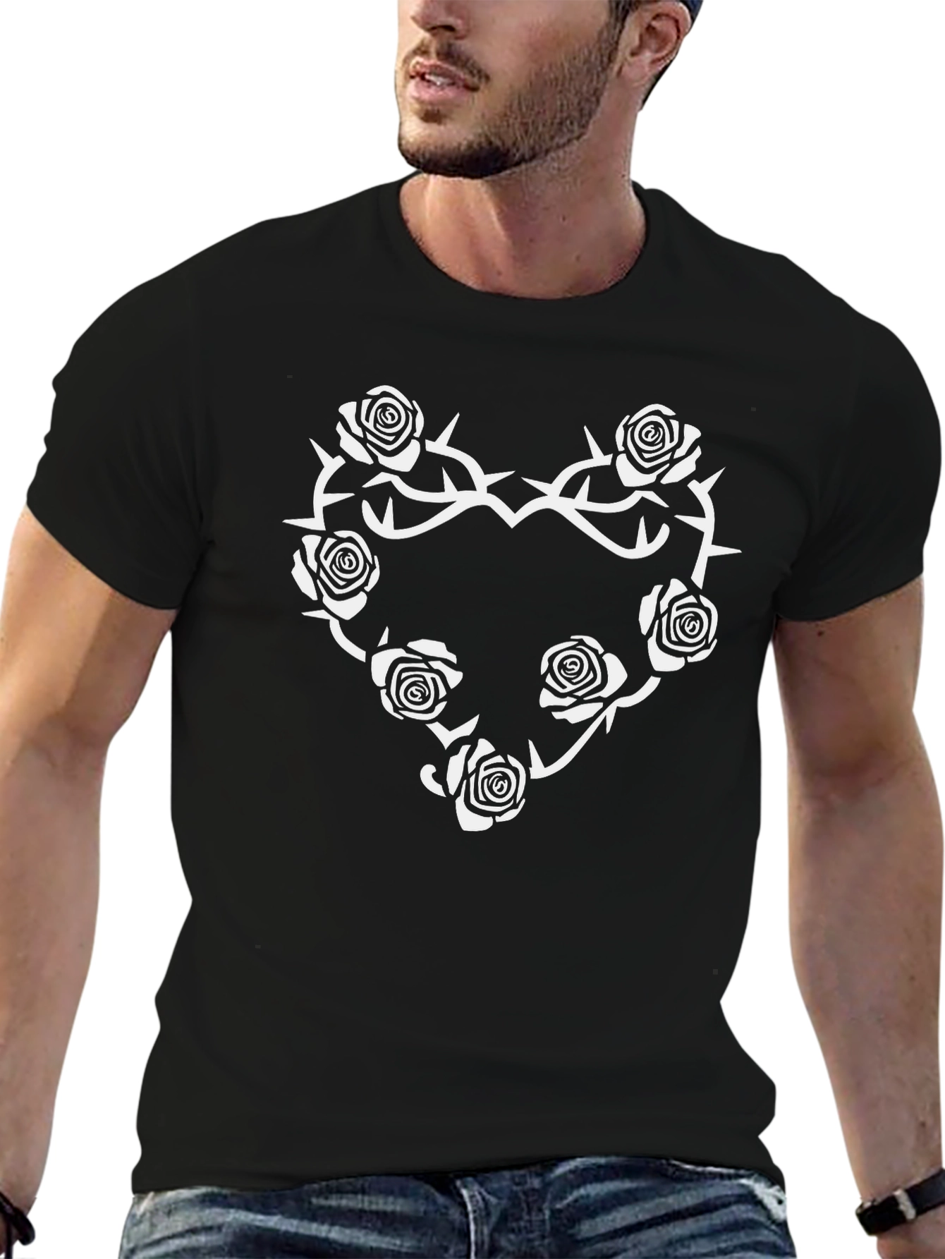 Rose Thorn Heart Graphic Tee
