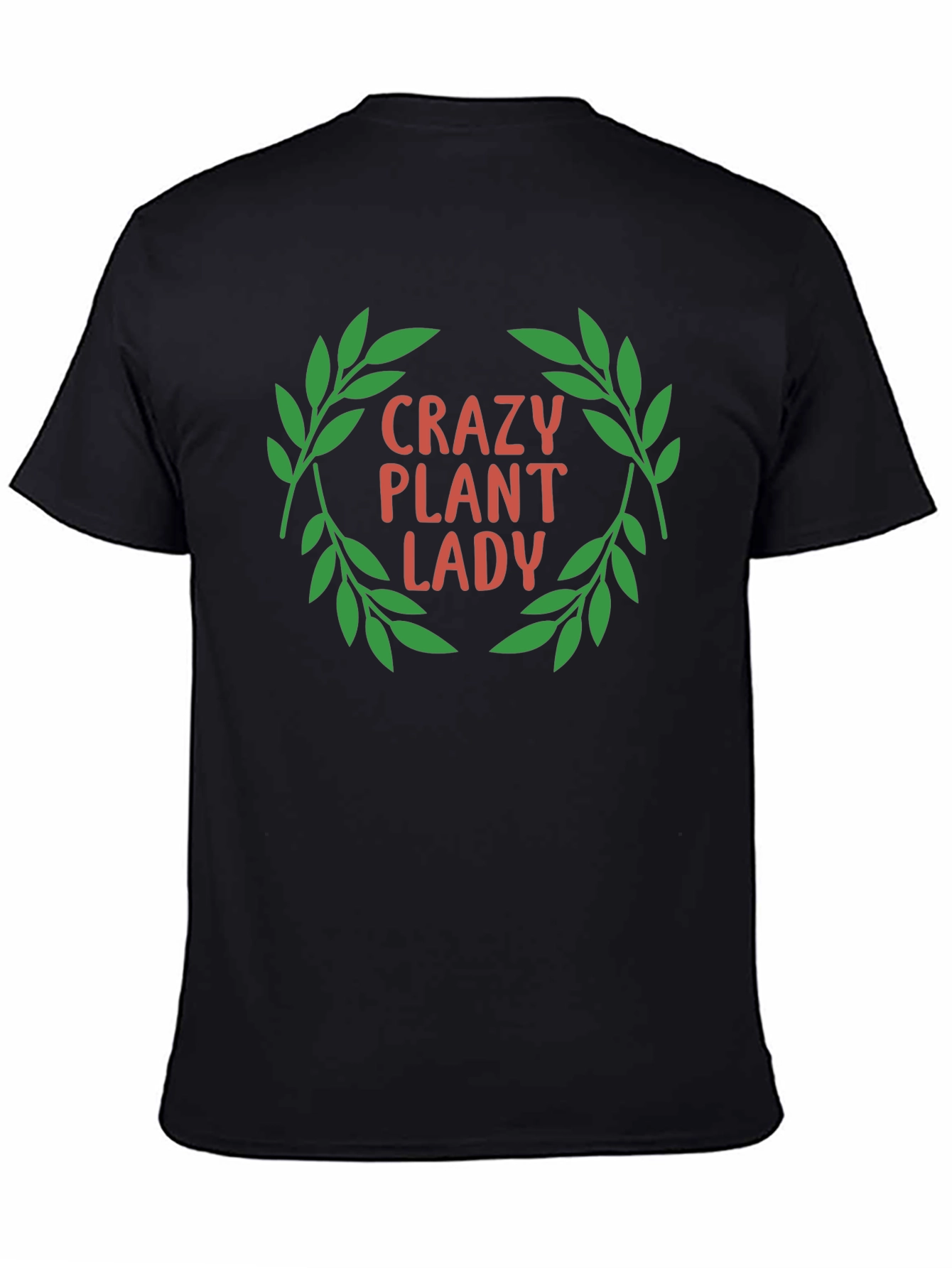 Crazy Plant Lady Graphic Tee - Black Cotton T-Shirt