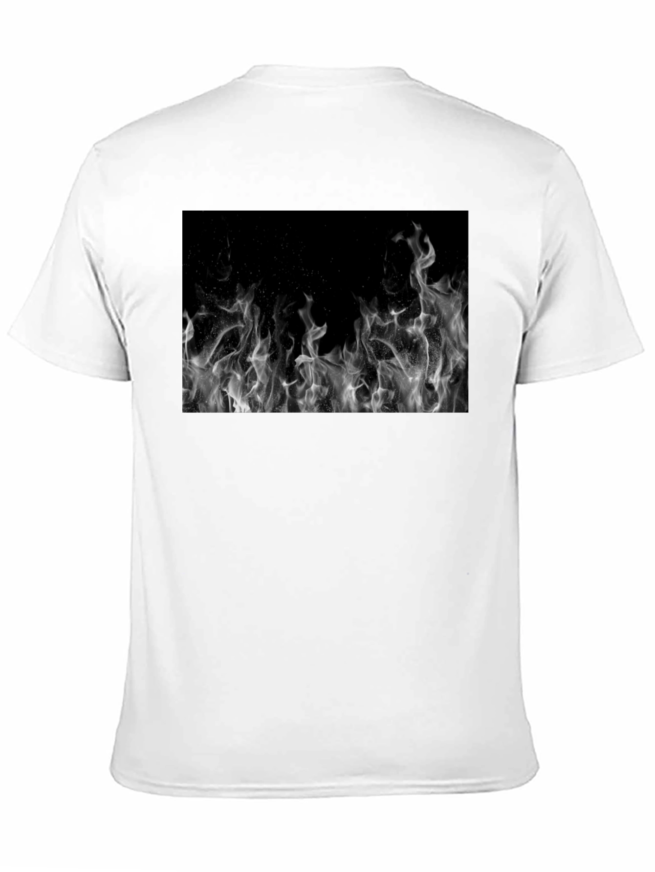 Black T-Shirt with Fire Graphic