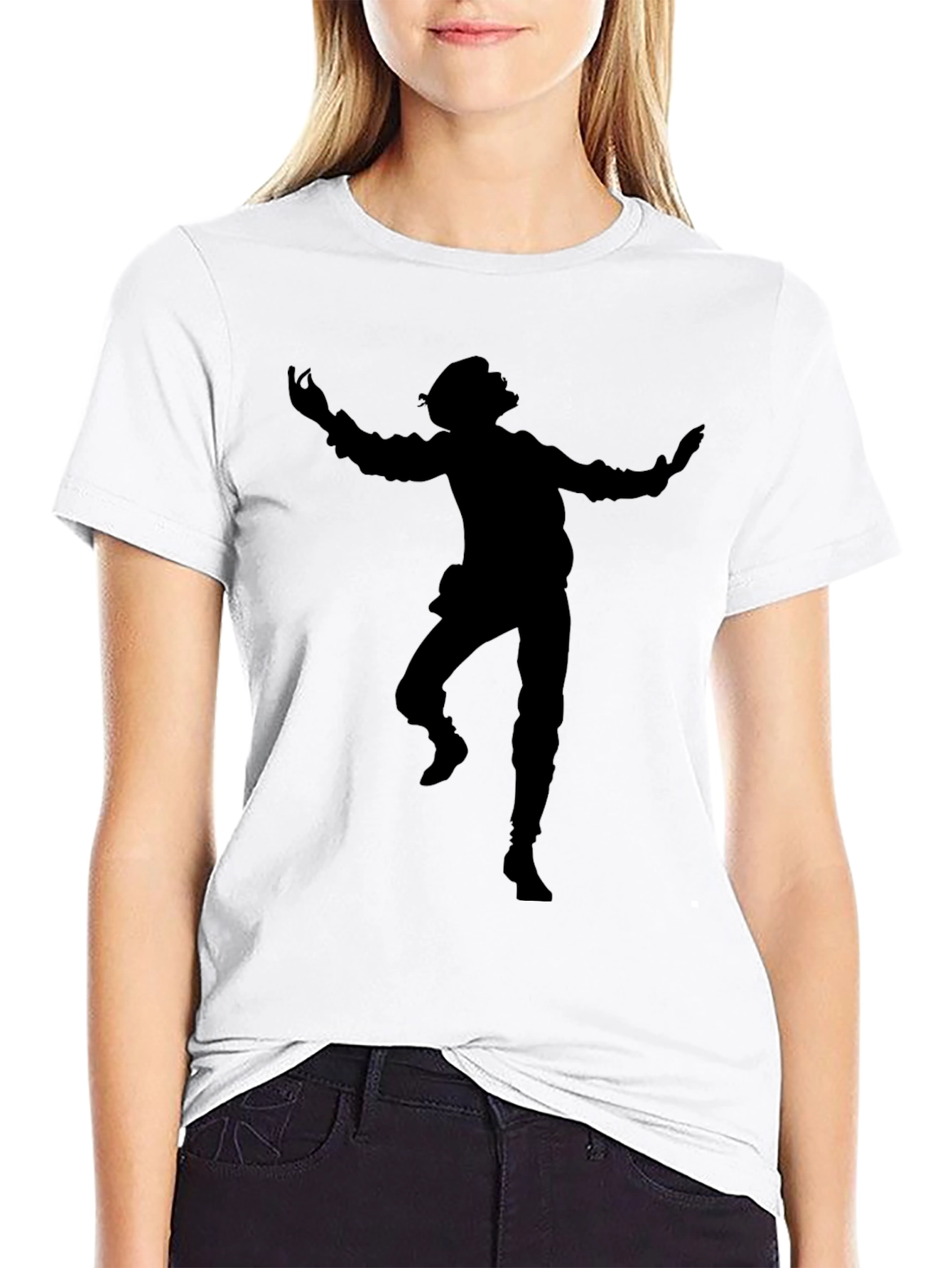 Silhouette Dance Graphic Tee - Black