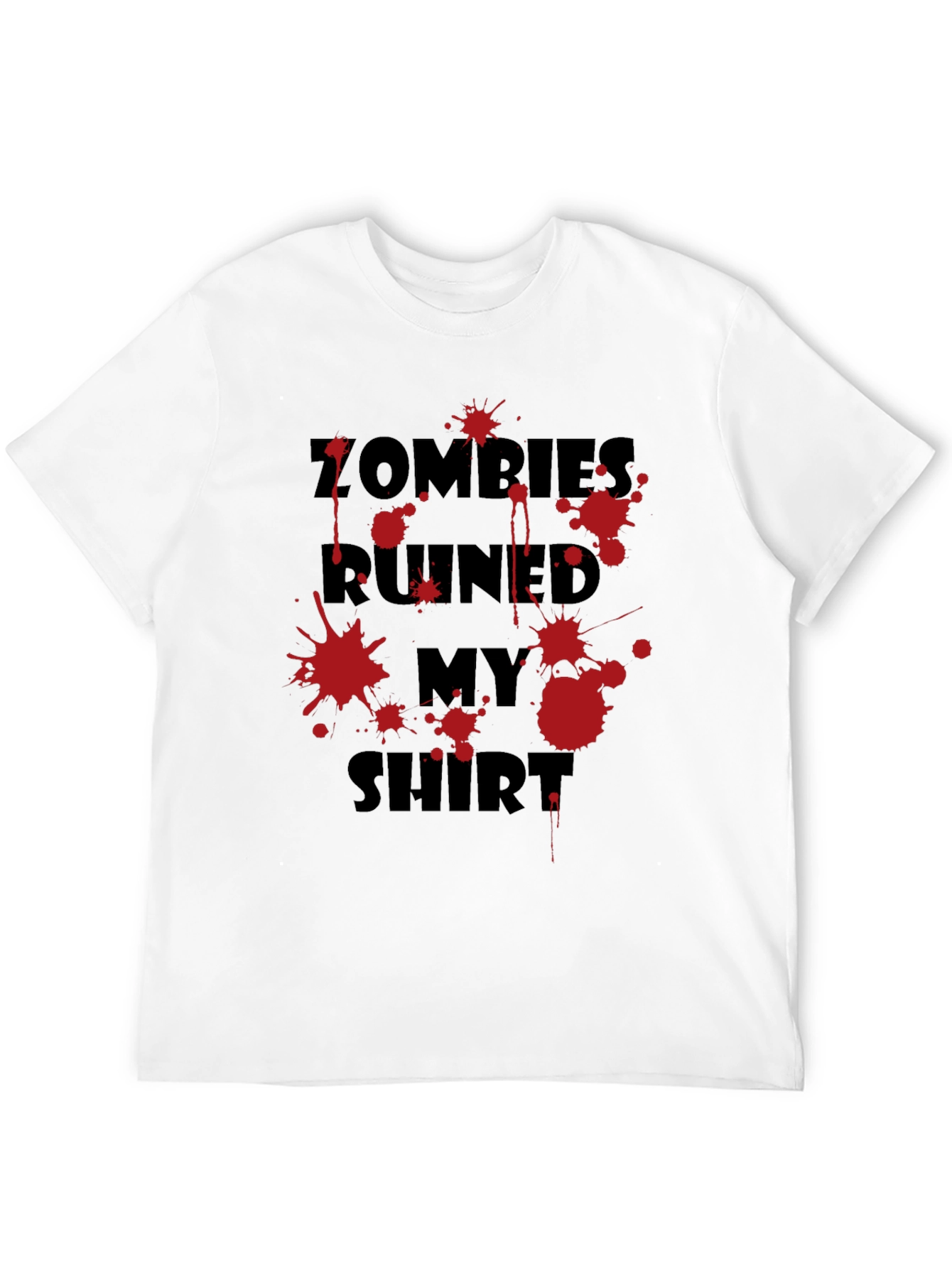 Zombies Ruined My Shirt Graphic Tee - Black