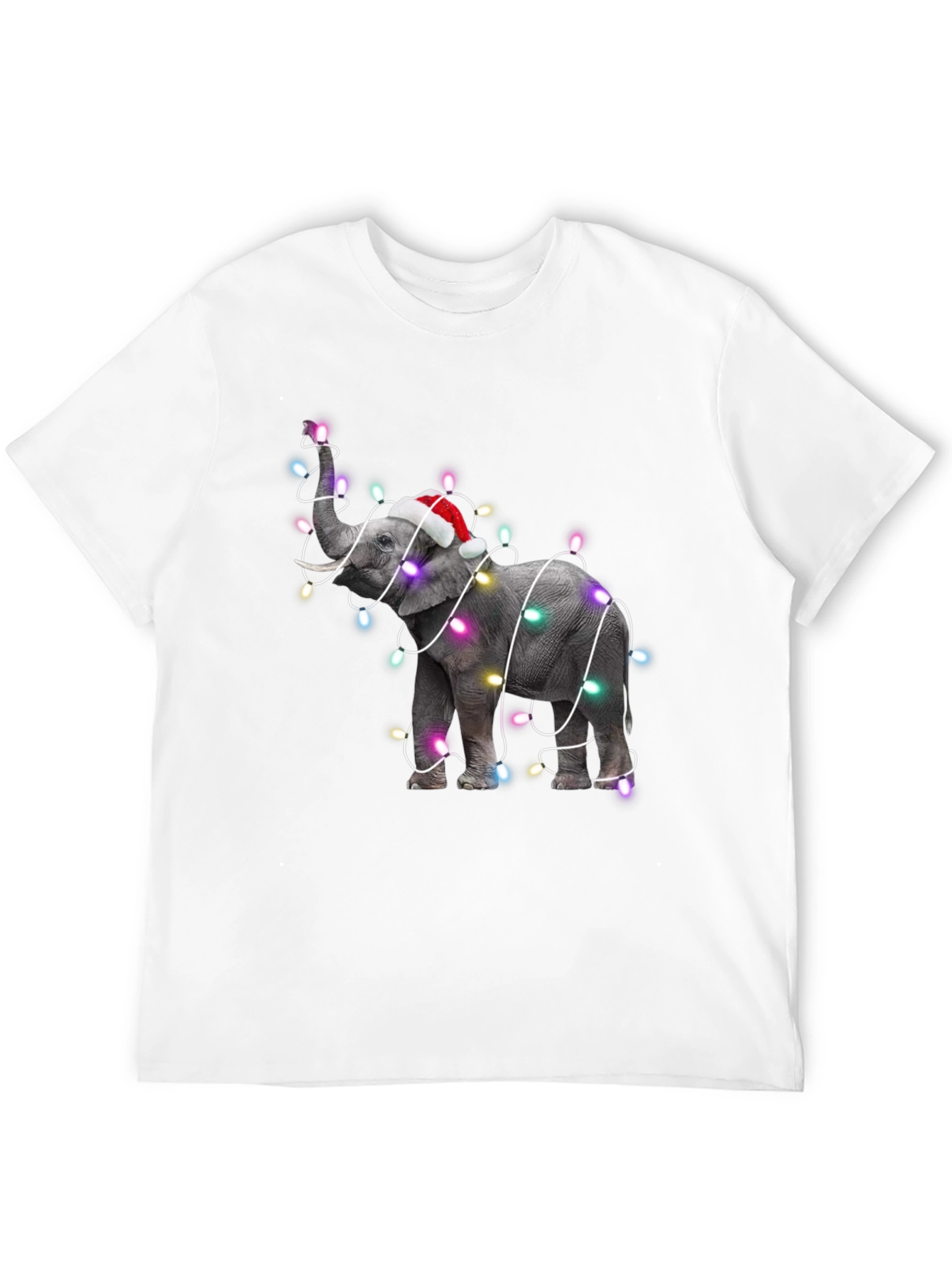 Festive Elephant Christmas Lights T-Shirt