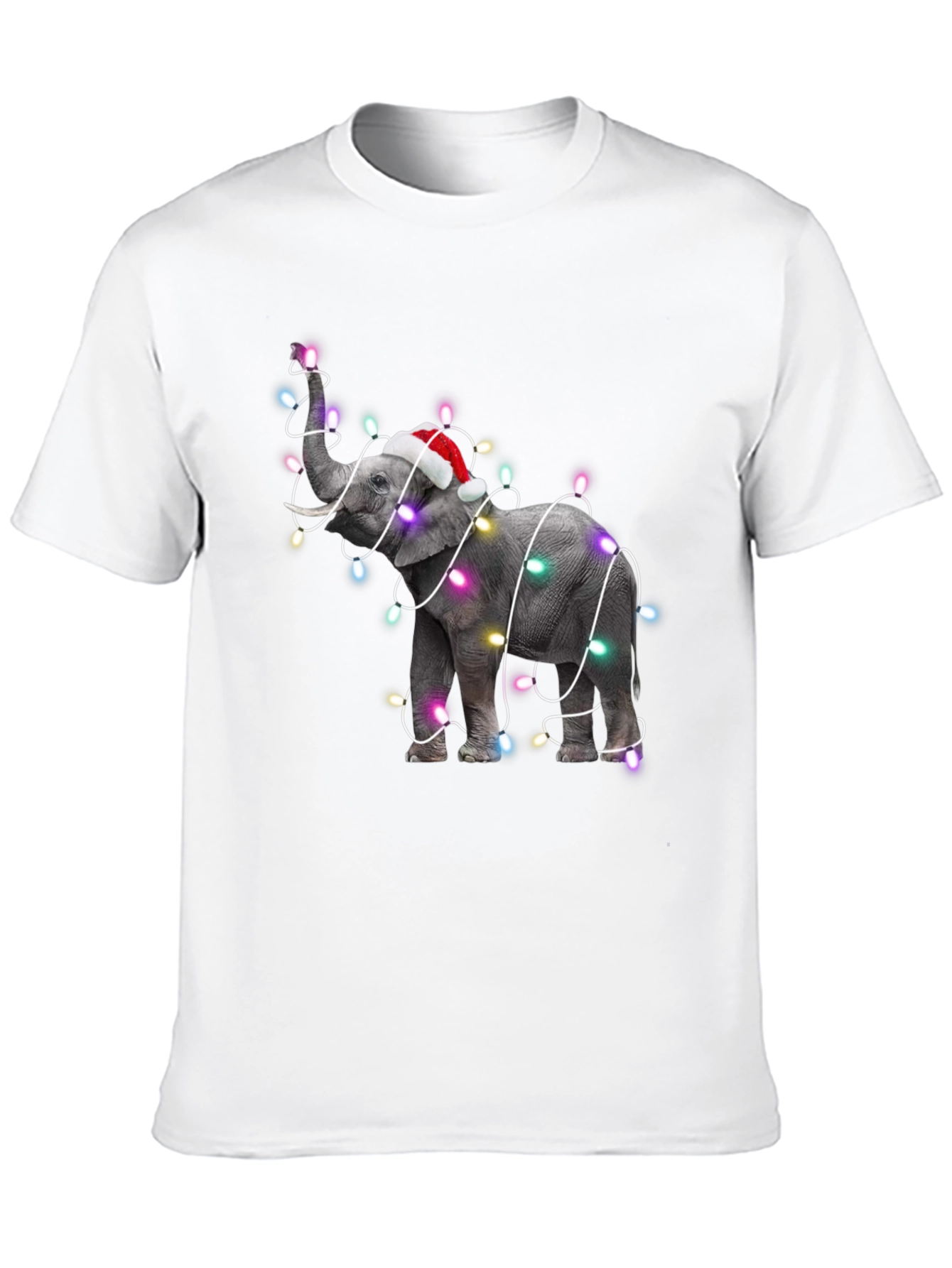 Festive Elephant Christmas Lights T-Shirt