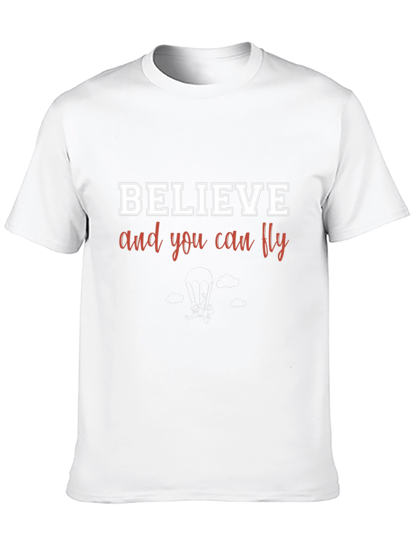 Believe You Can Fly Black Graphic T-Shirt