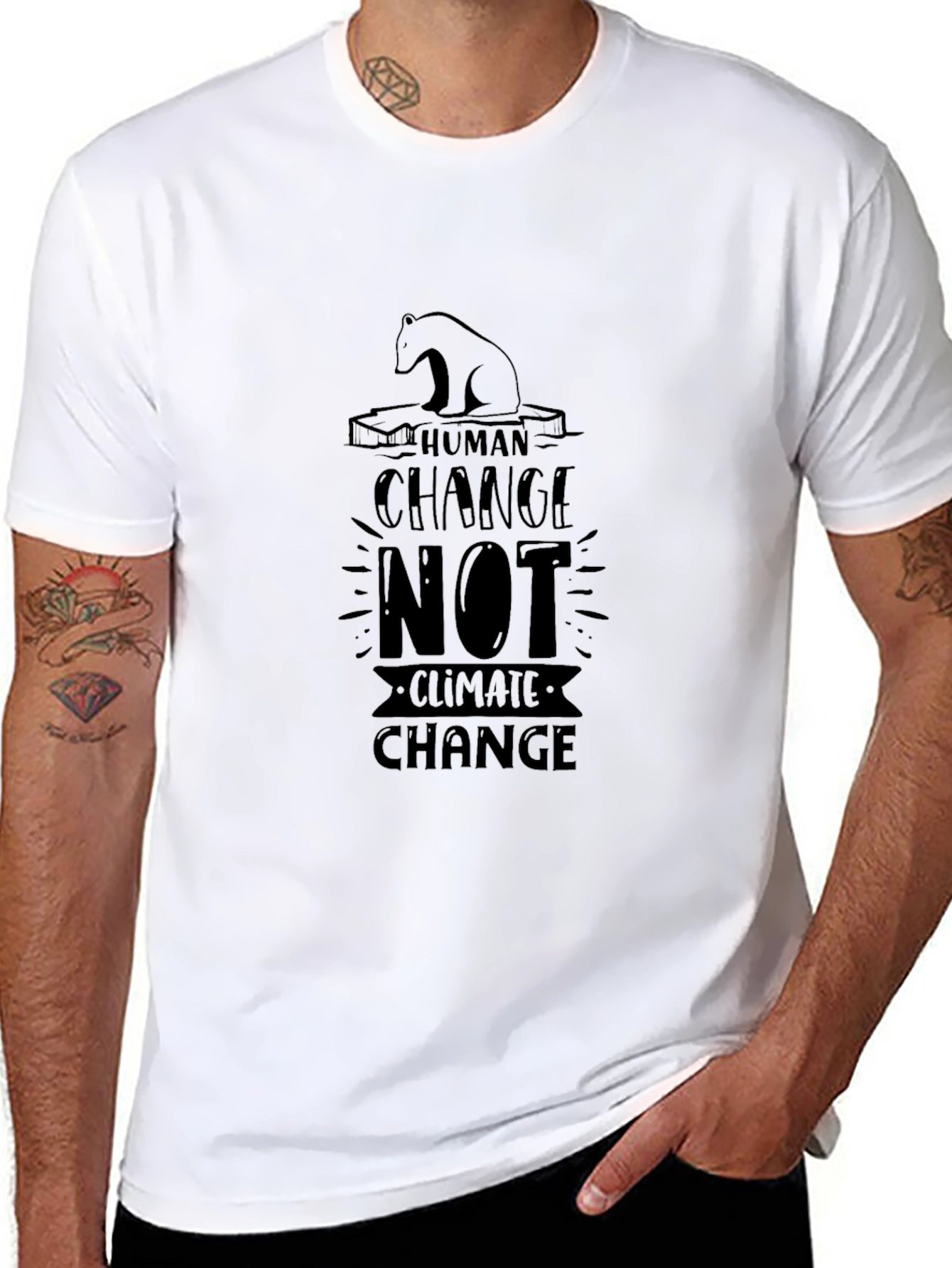 Human Change Graphic Black T-Shirt