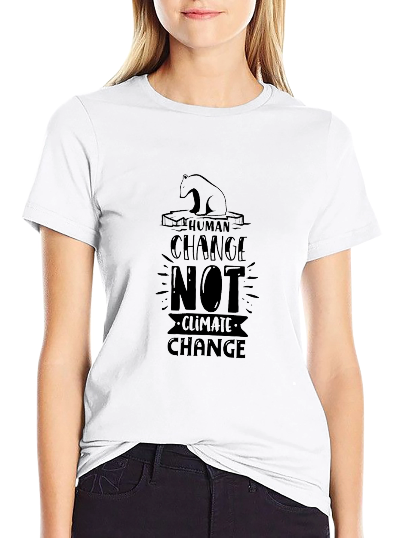 Human Change Graphic Black T-Shirt