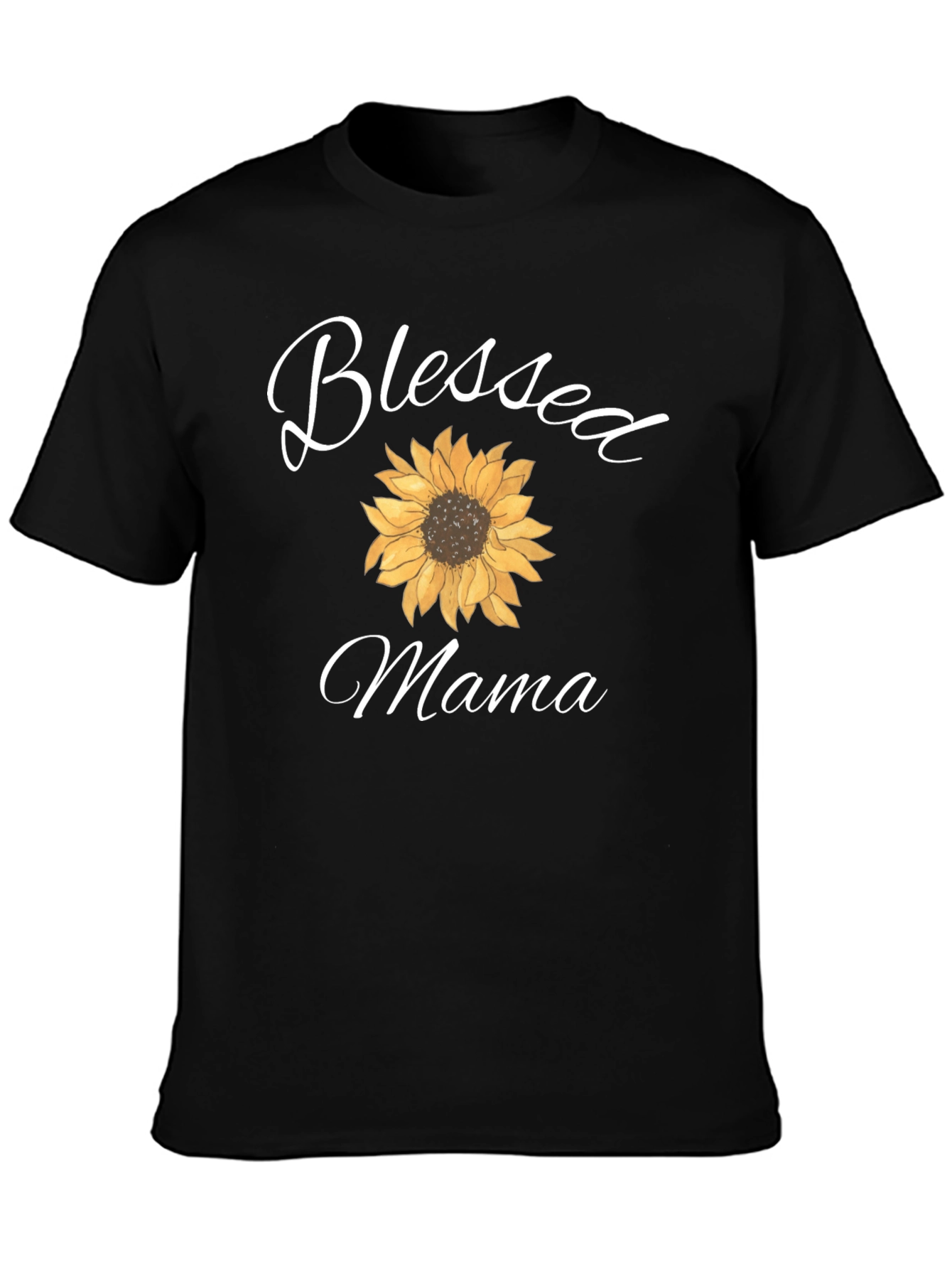 Blessed Mama Sunflower Graphic T-Shirt