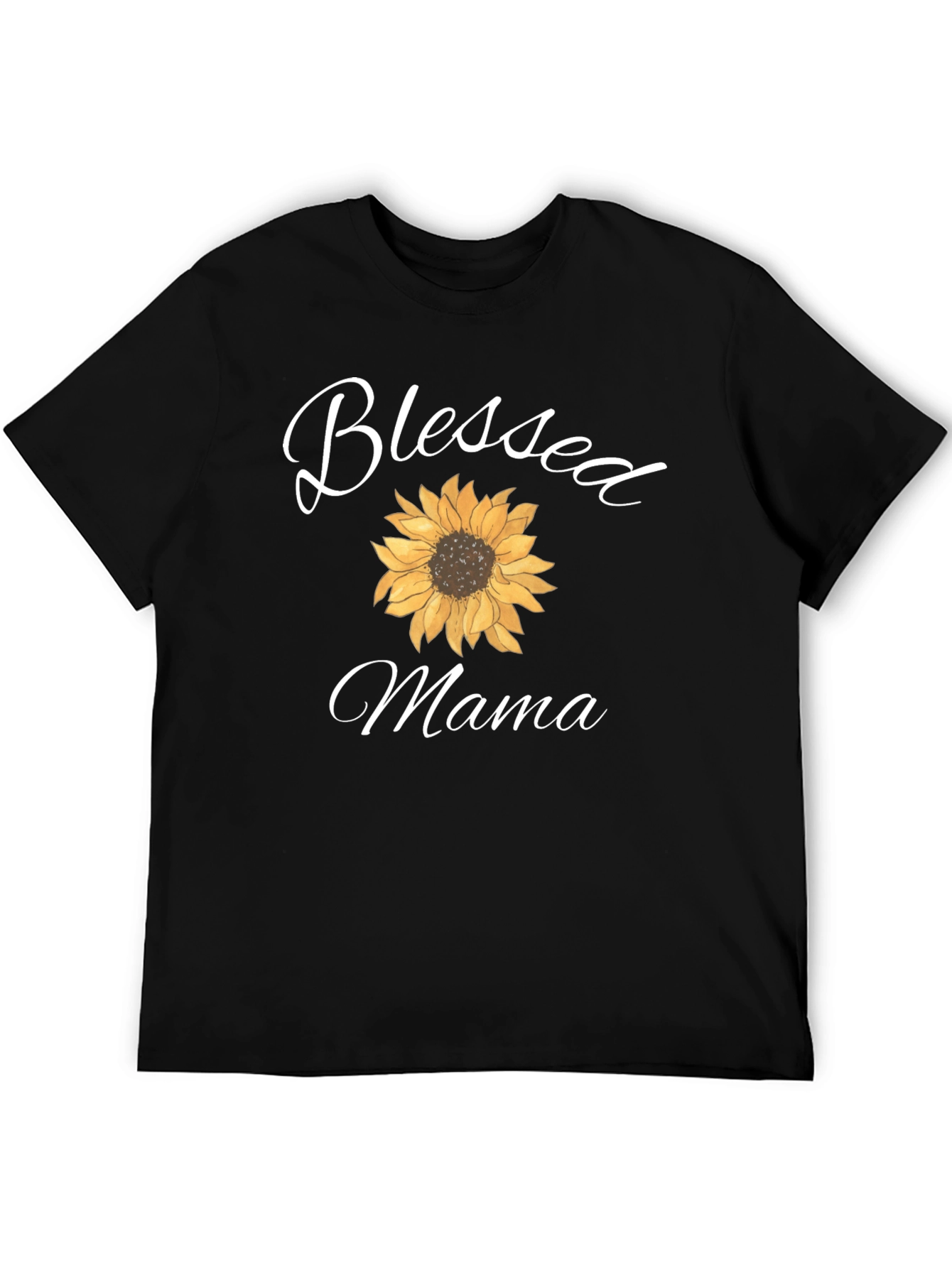 Blessed Mama Sunflower Graphic T-Shirt