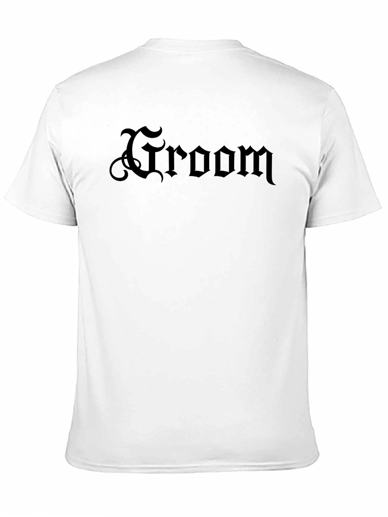 Groom Gothic Script Black T-Shirt