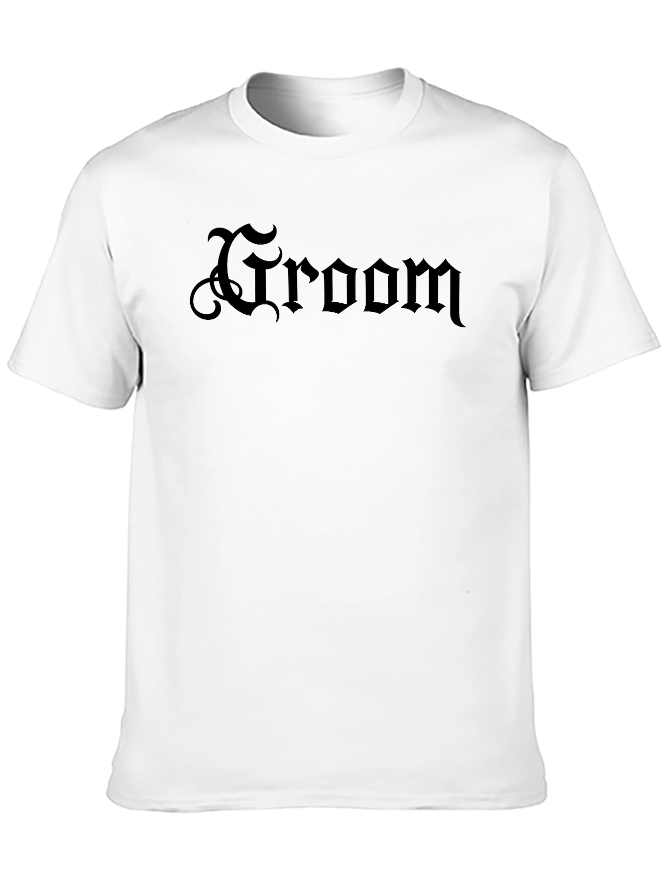 Groom Gothic Script Black T-Shirt