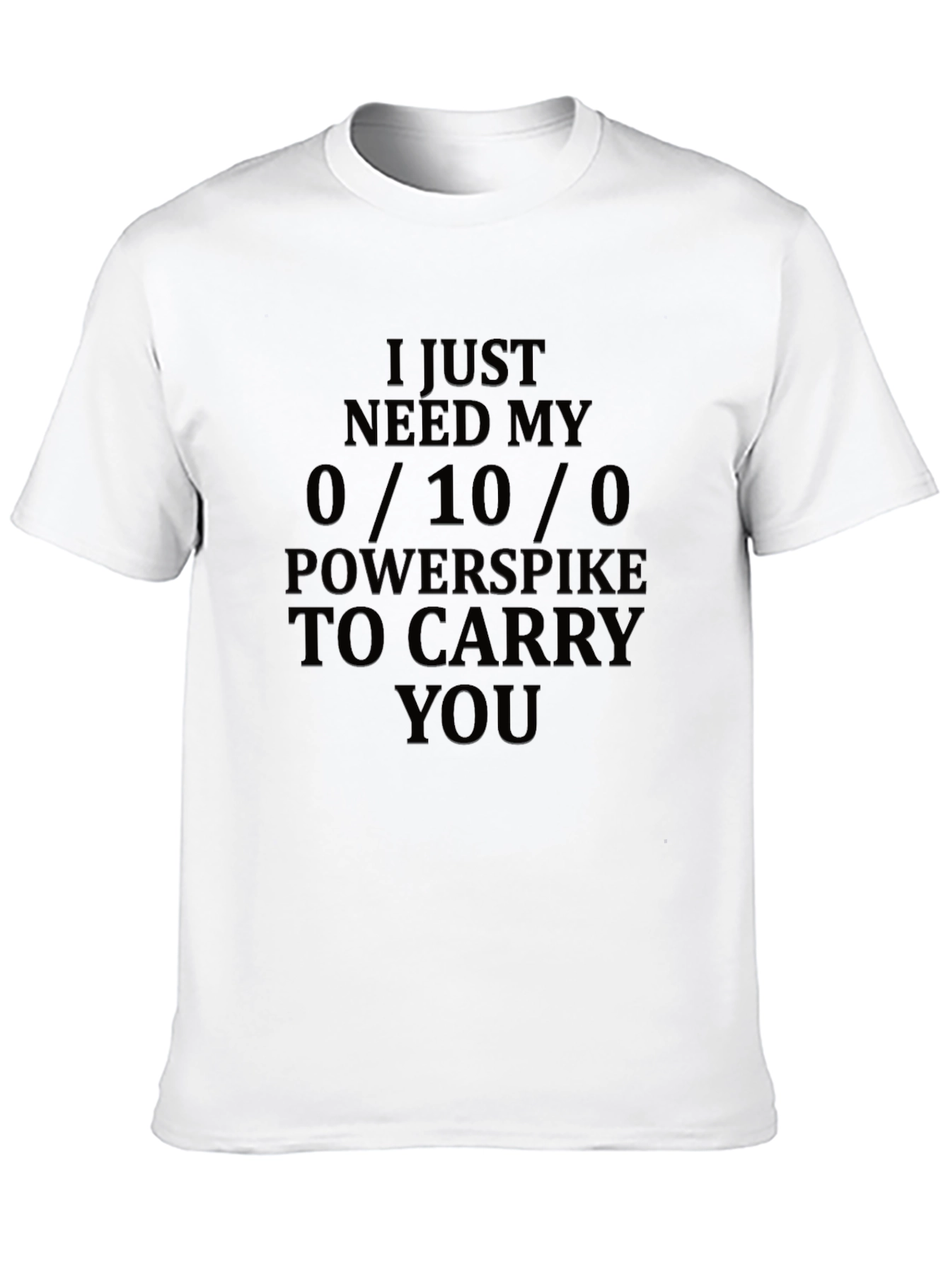 0/10/0 Powerspike Mens Black T-Shirt - Gamer Tee
