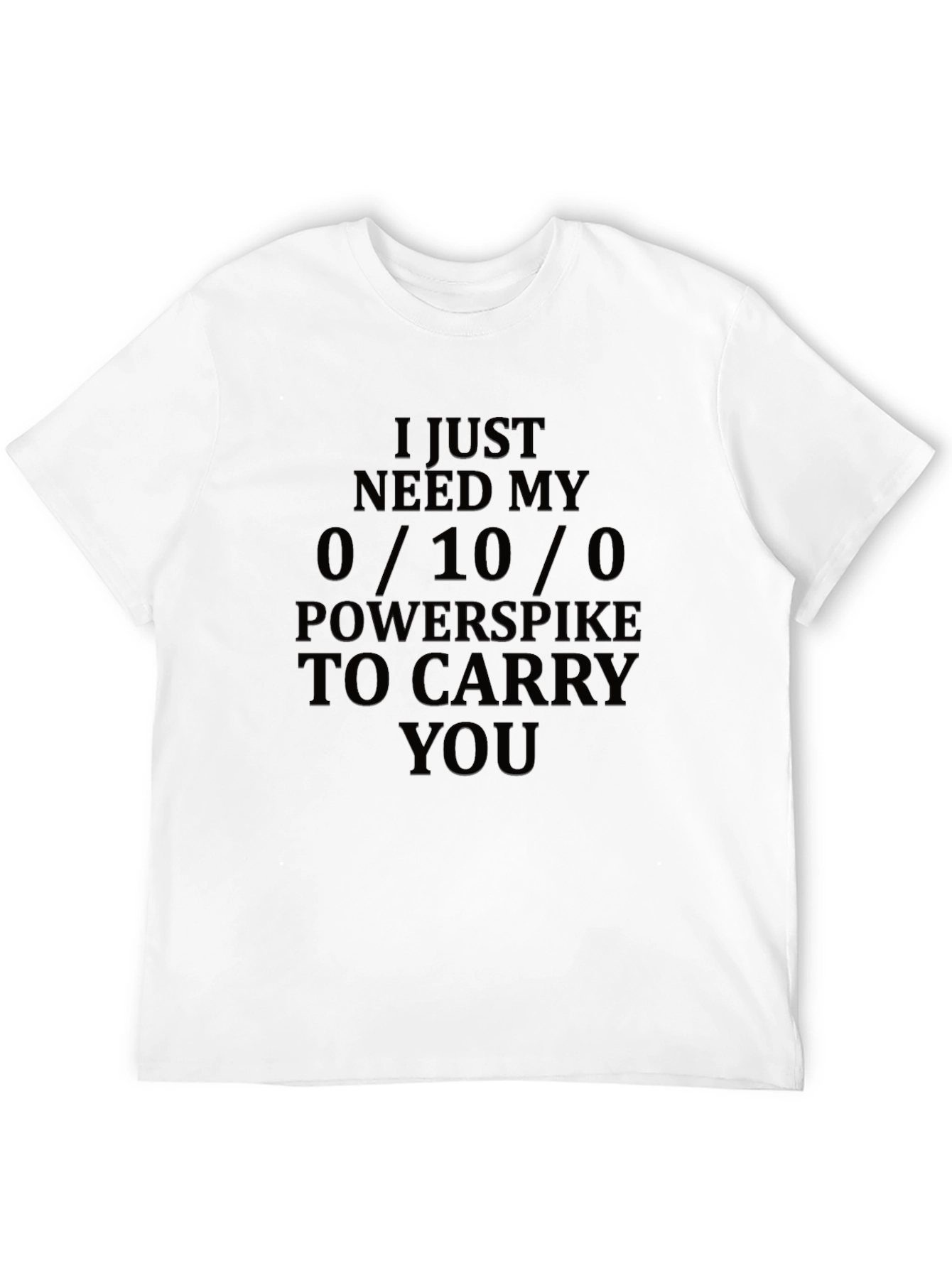 0/10/0 Powerspike Mens Black T-Shirt - Gamer Tee