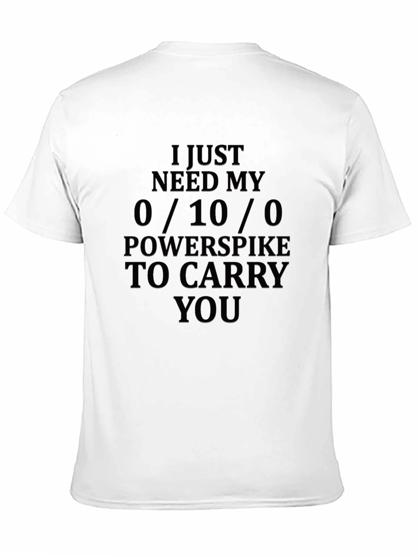 0/10/0 Powerspike Mens Black T-Shirt - Gamer Tee