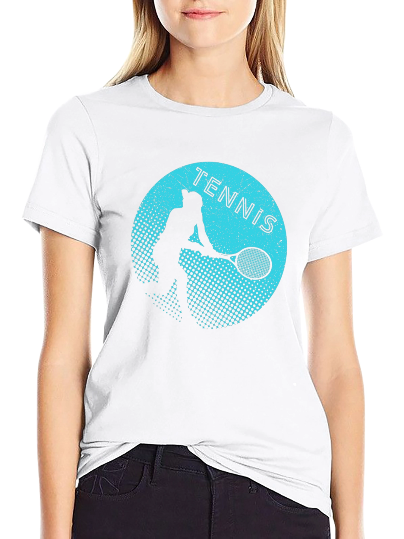 Tennis Player Graphic Tee - Stylish Sport T-Shirt