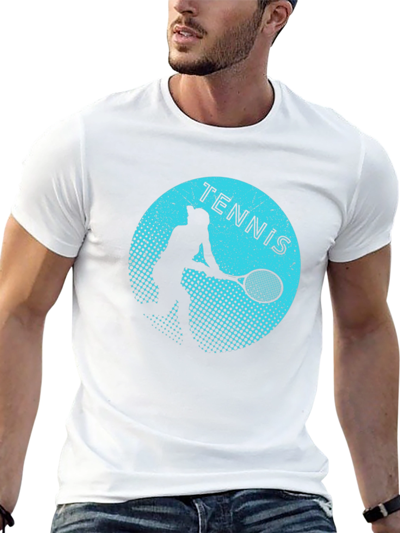 Tennis Player Graphic Tee - Stylish Sport T-Shirt