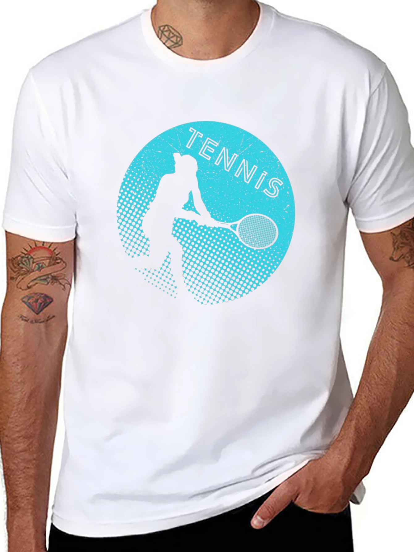 Tennis Player Graphic Tee - Stylish Sport T-Shirt