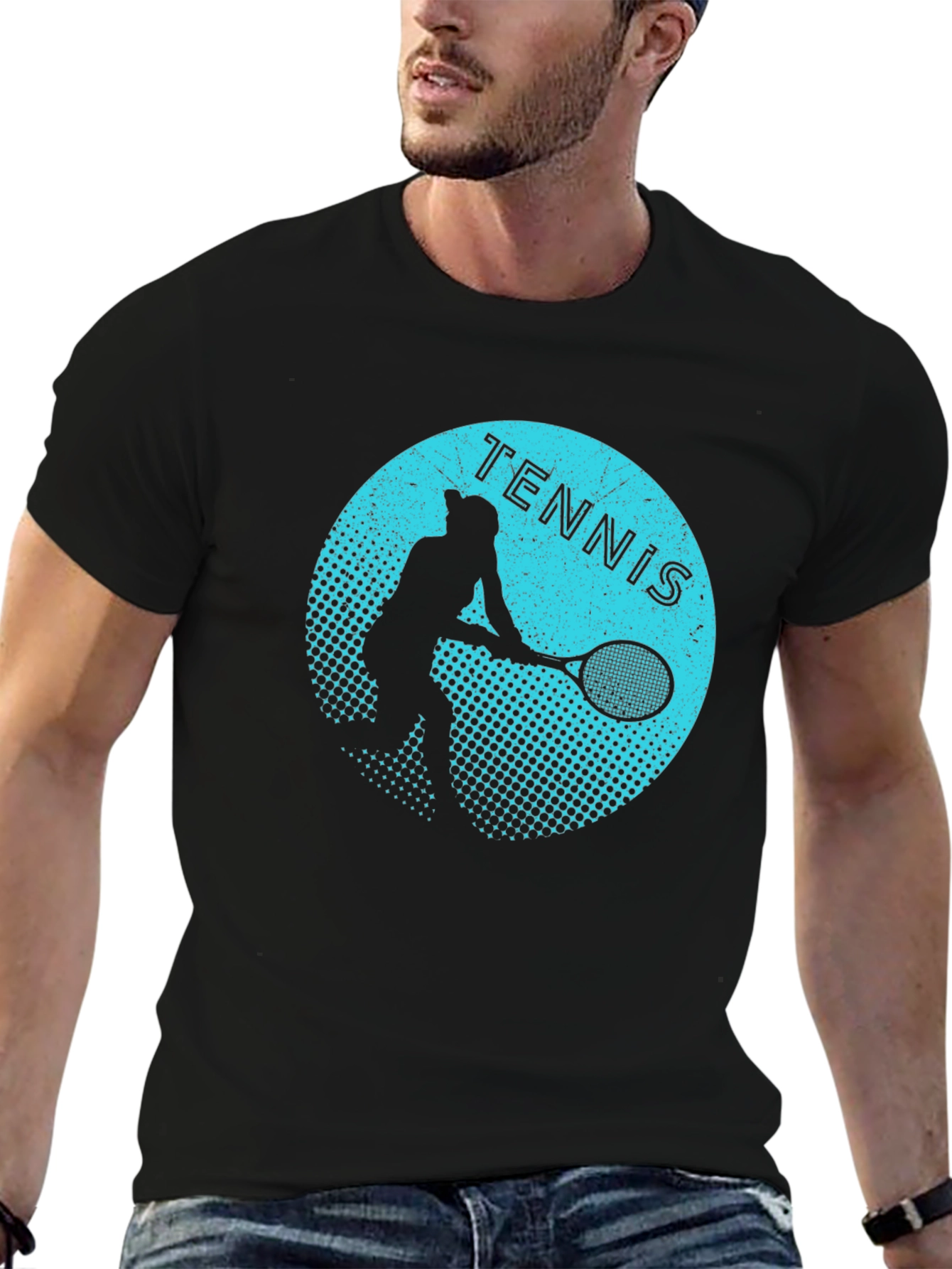 Tennis Player Graphic Tee - Stylish Sport T-Shirt
