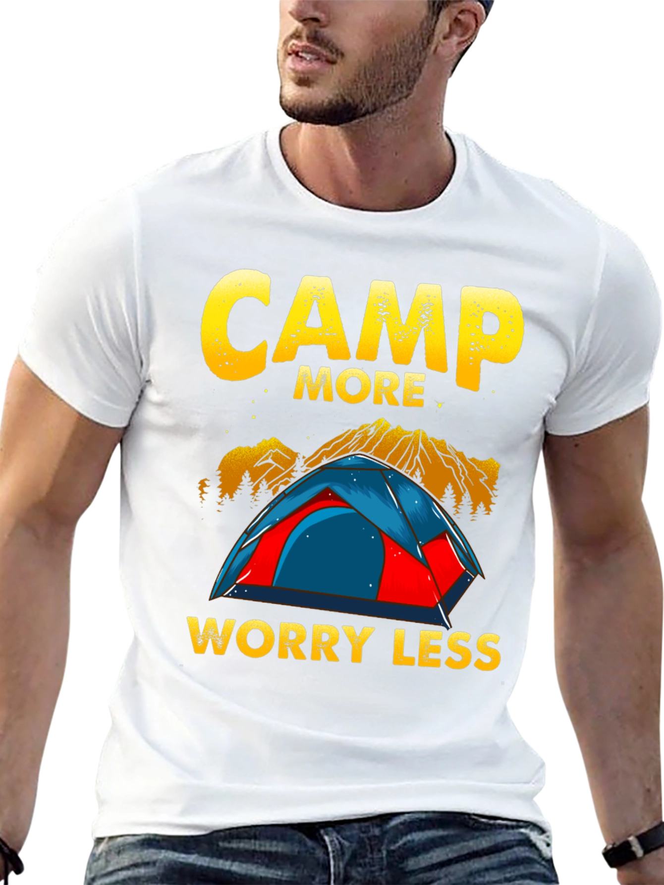 Camp More Worry Less Graphic Tee