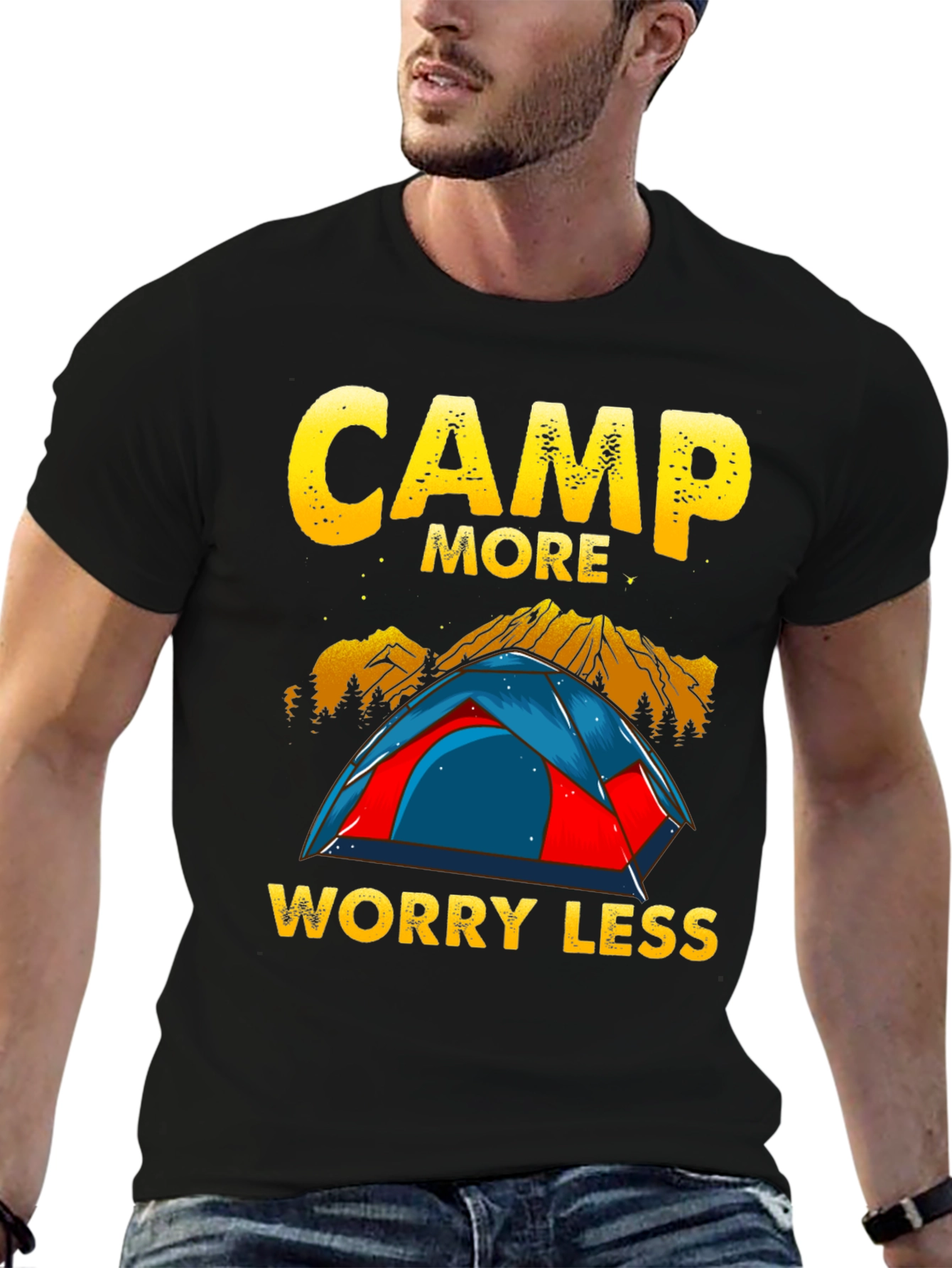 Camp More Worry Less Graphic Tee