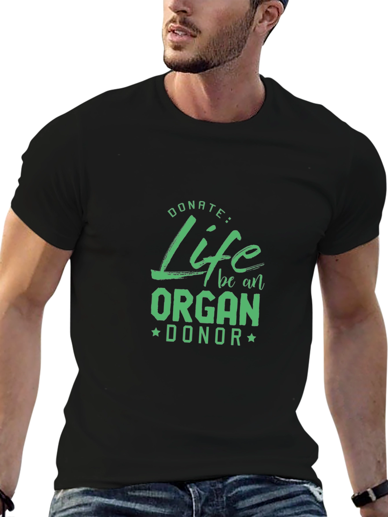 Donate Life Organ Donor T-Shirt - Black