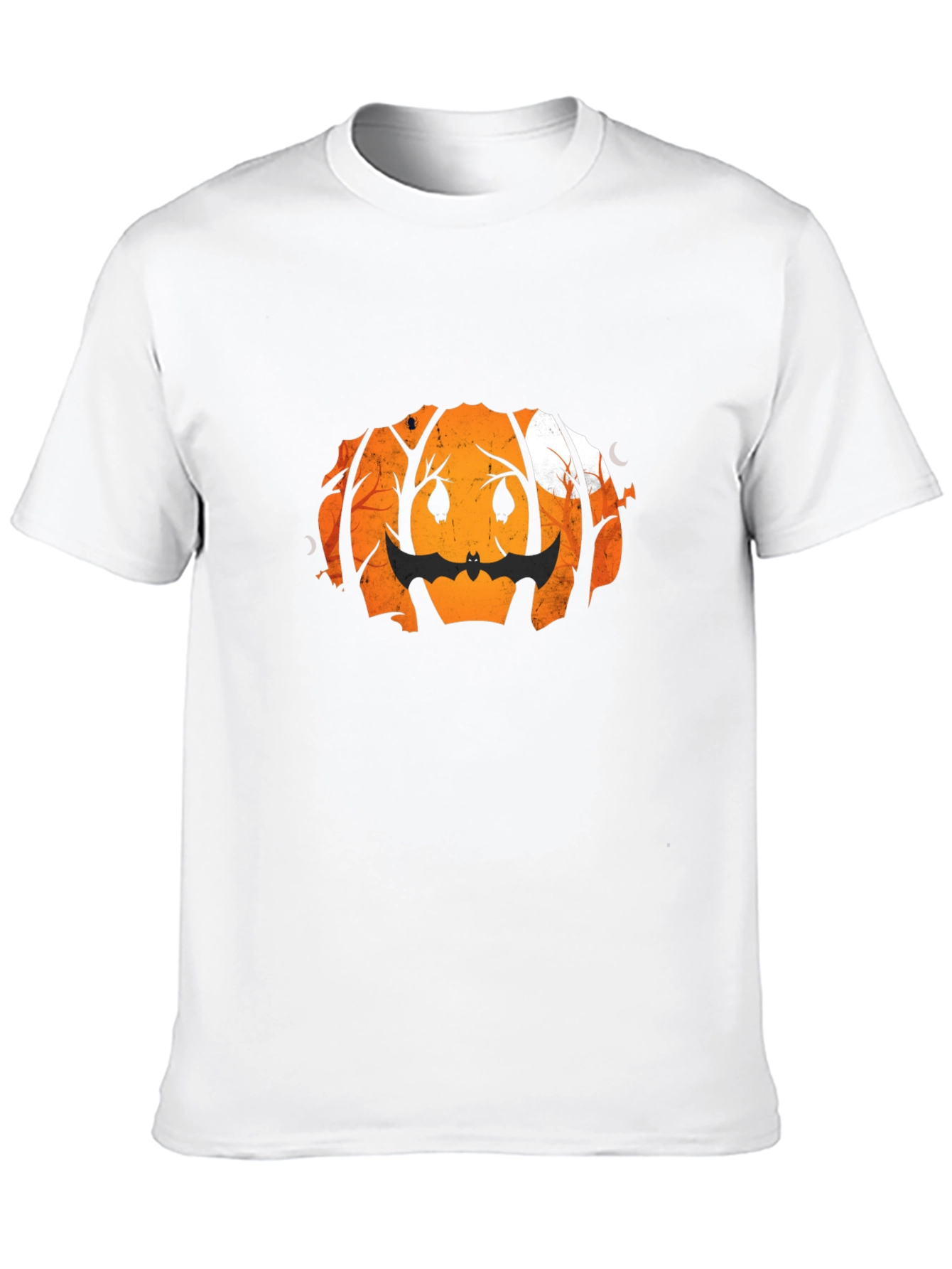 Halloween Pumpkin Bat Graphic Tee