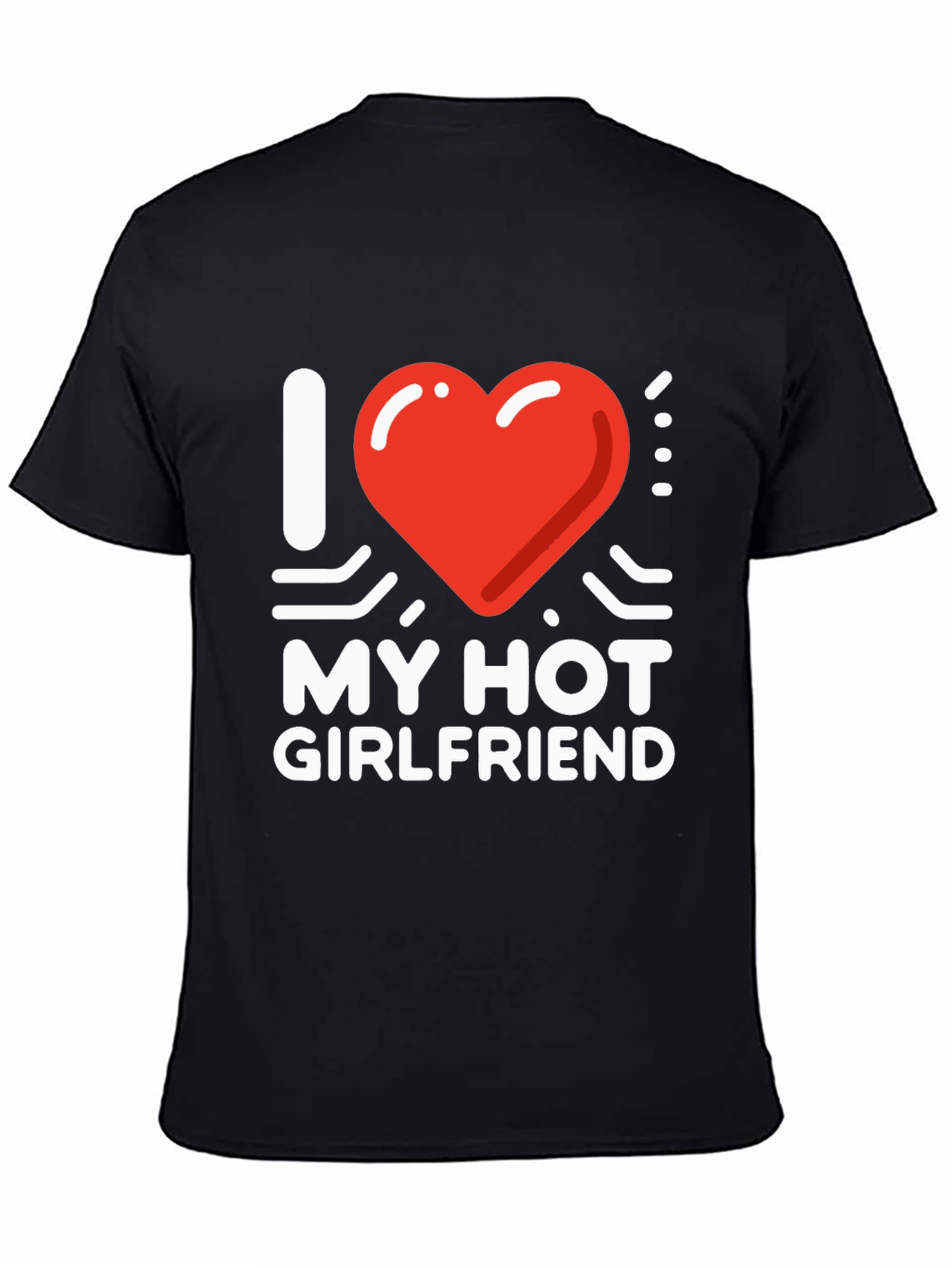 I Heart My Hot Girlfriend Graphic Tee - Black