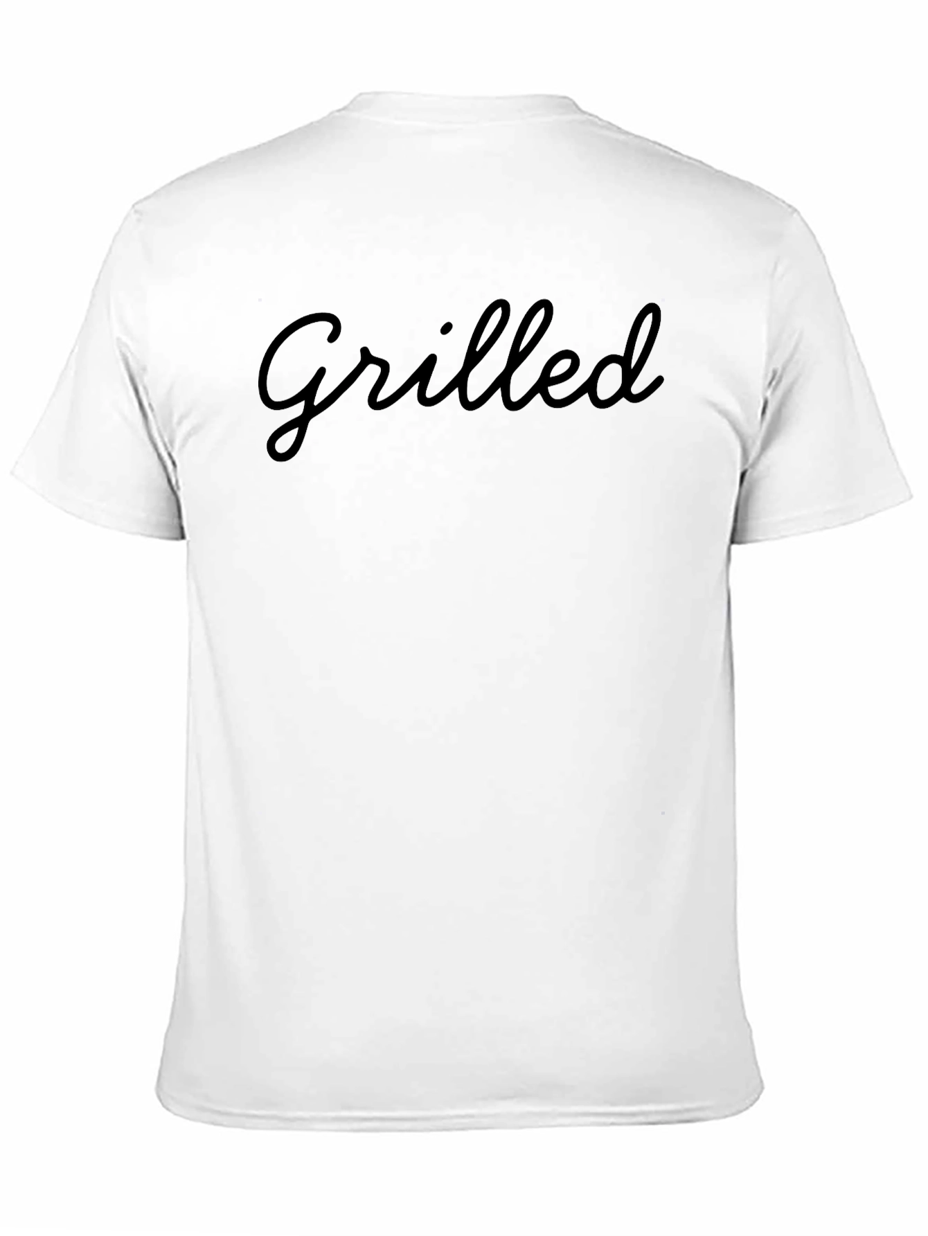 Grilled T-Shirt - Black Casual Tee
