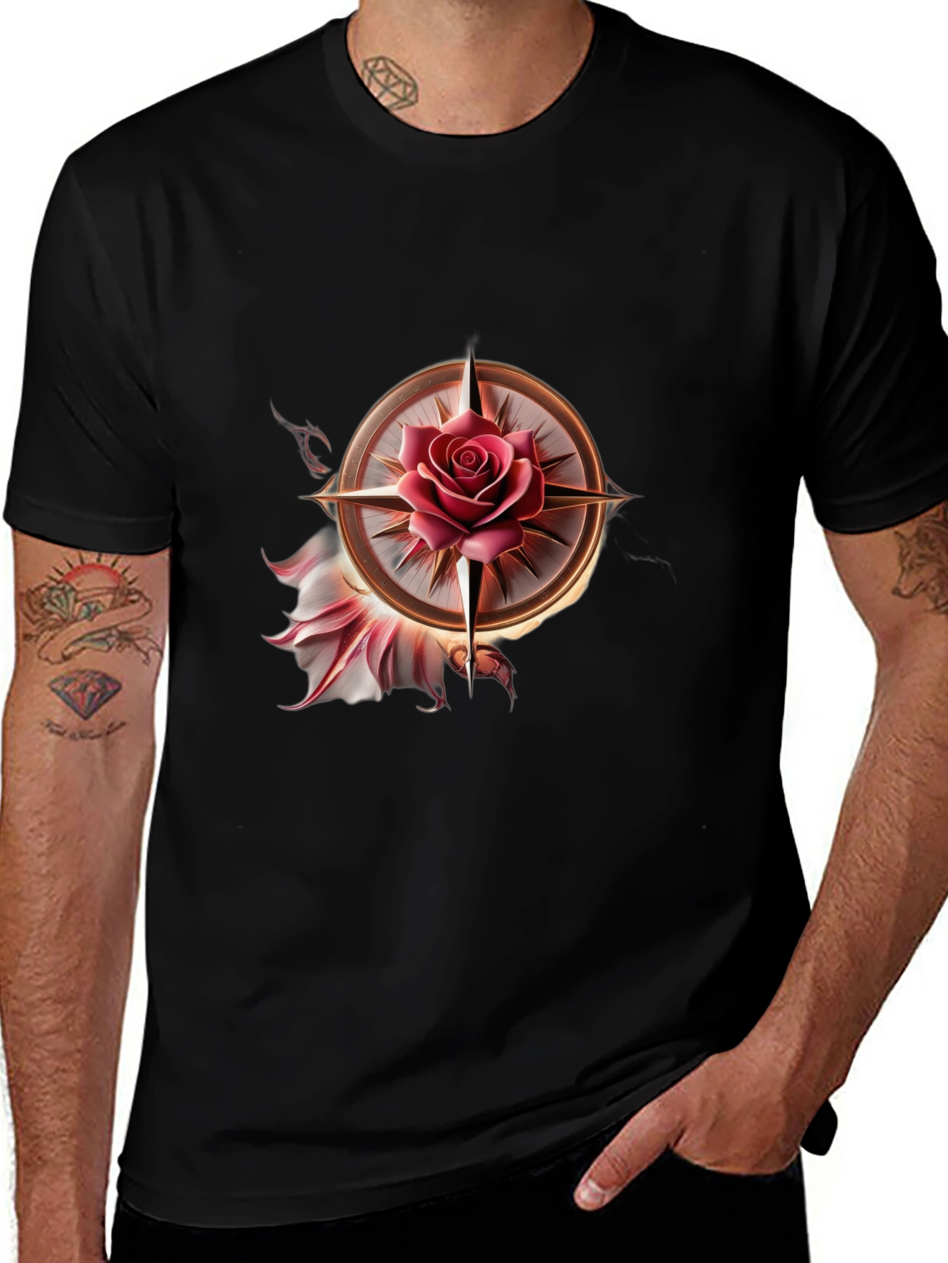 Compass Rose Graphic T-Shirt