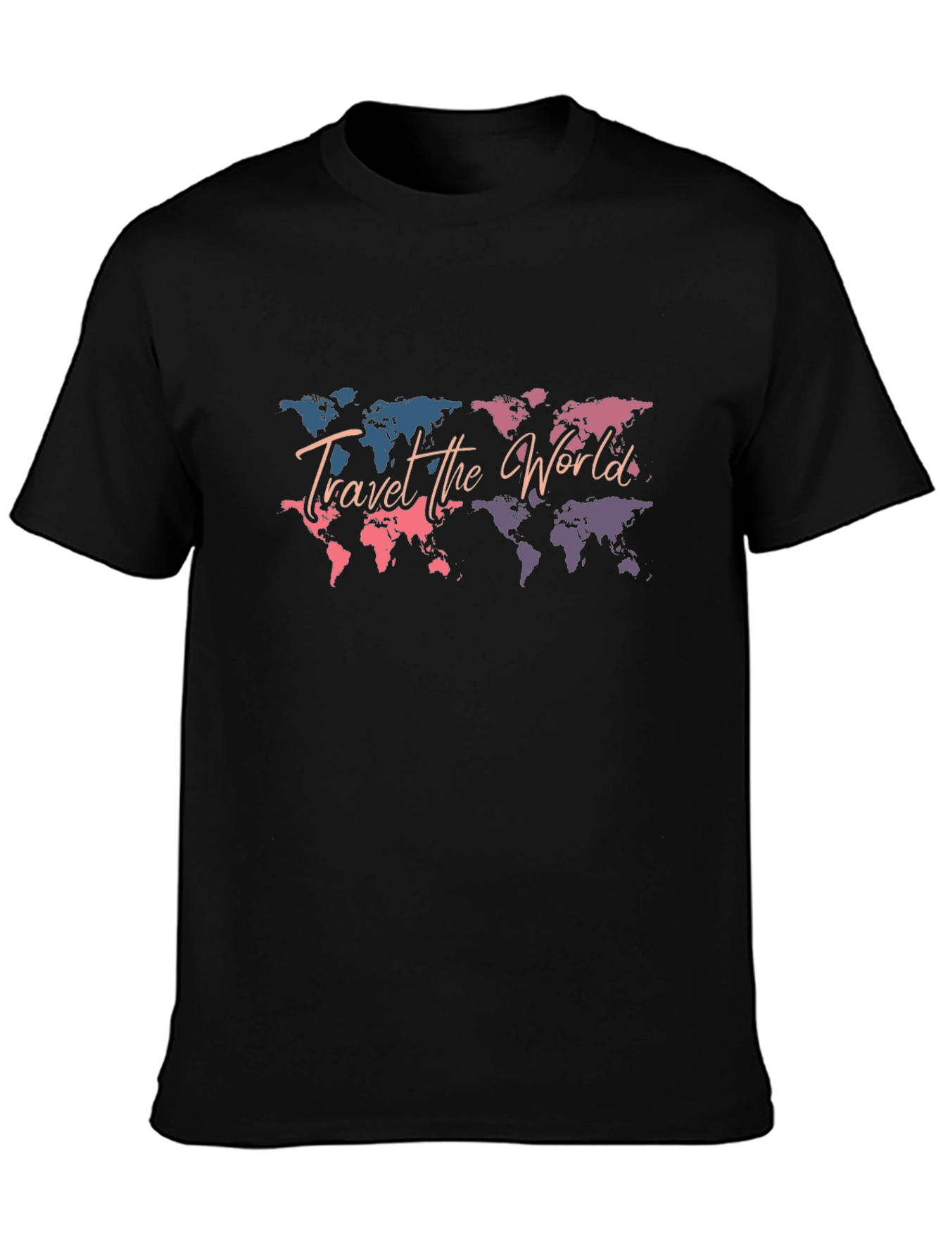 Travel the World Graphic Tee - Black