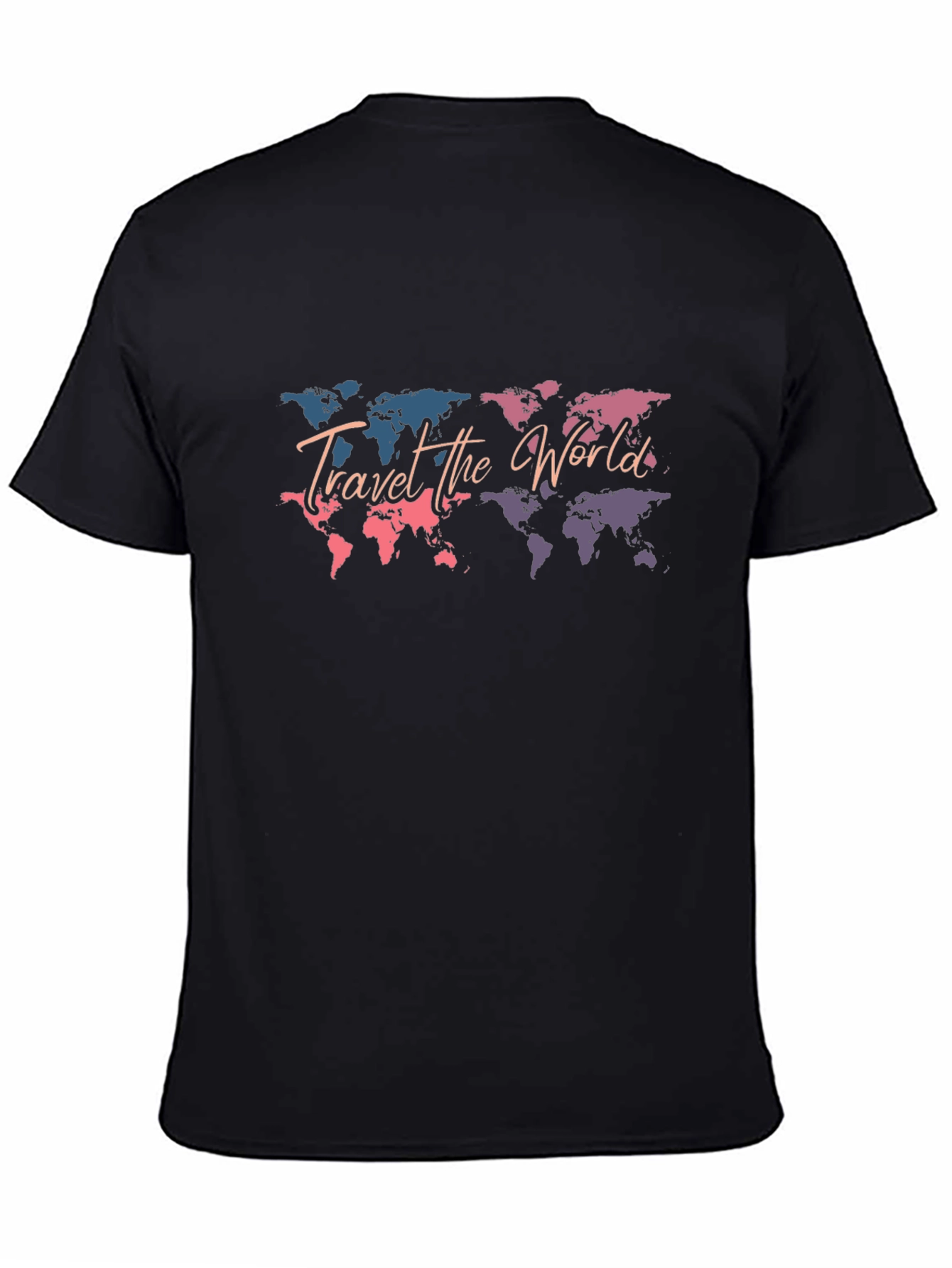 Travel the World Graphic Tee - Black