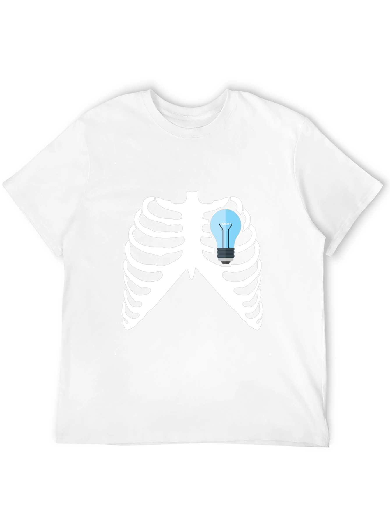 Illuminated Rib Cage Graphic Tee - Black