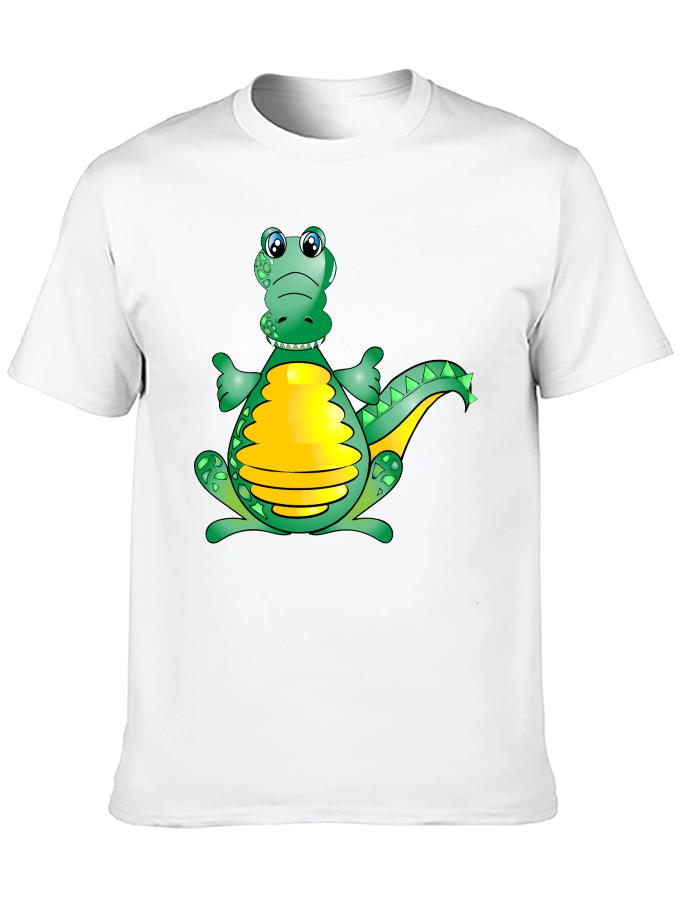 Cartoon Alligator Graphic Tee - Fun Black T-Shirt