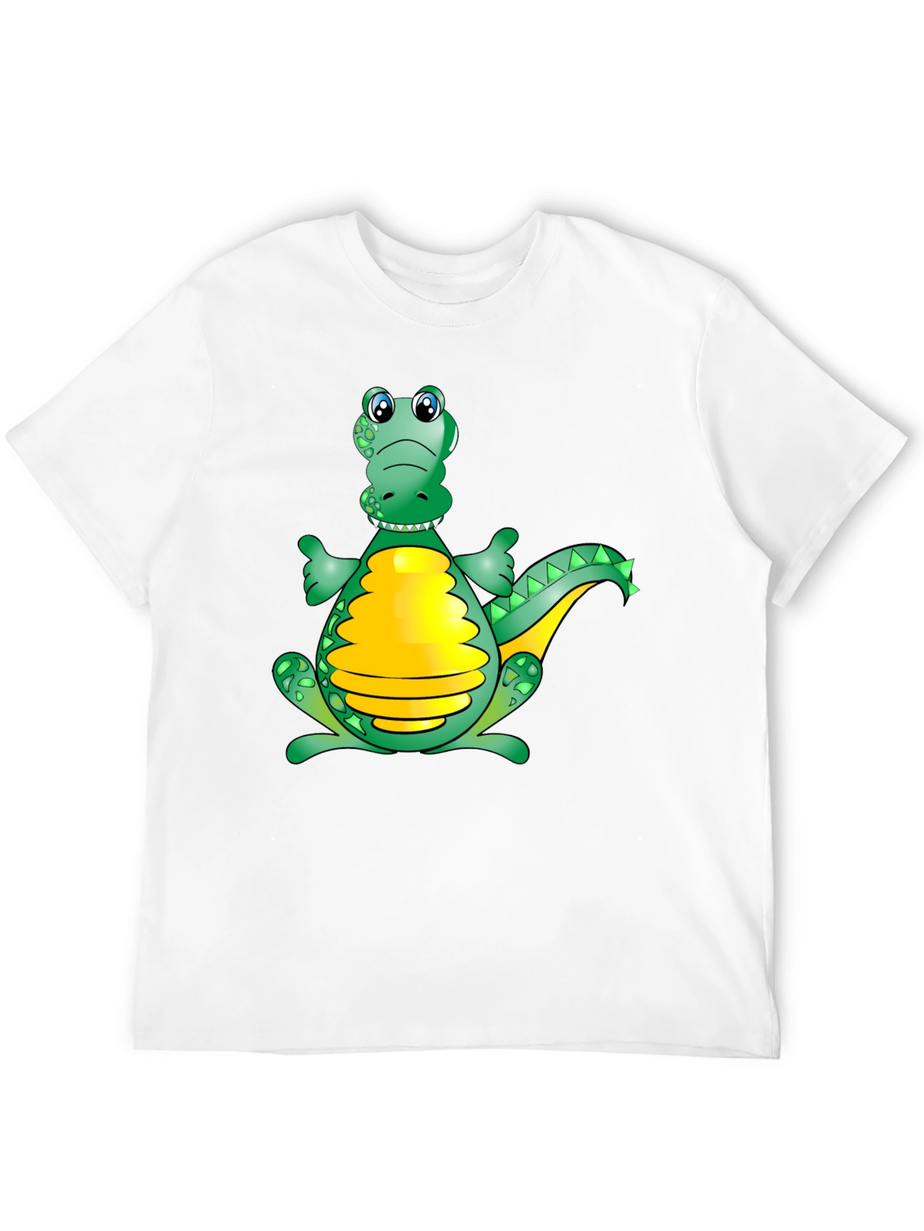 Cartoon Alligator Graphic Tee - Fun Black T-Shirt