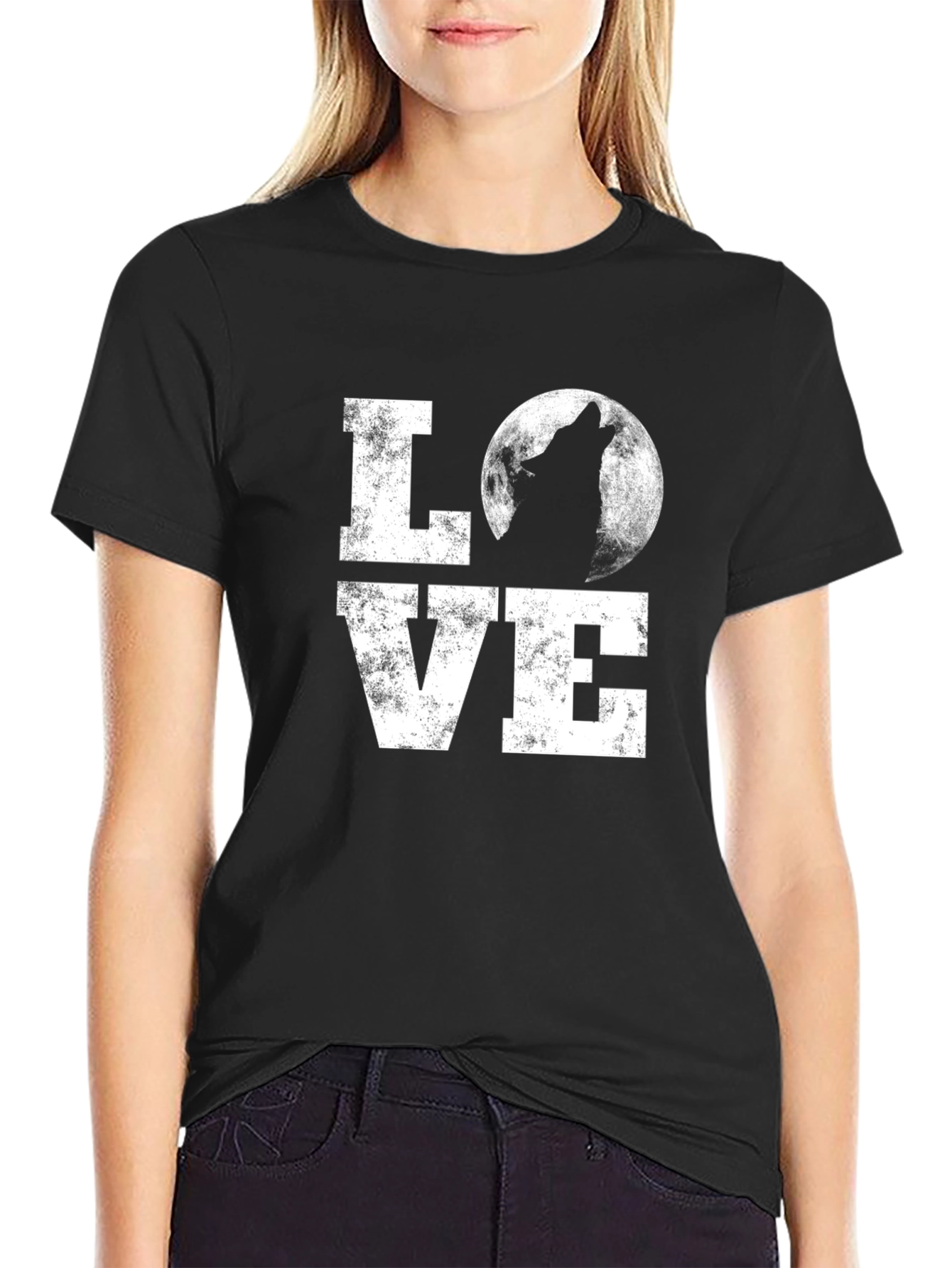 Wolf Moon LOVE Graphic T-Shirt