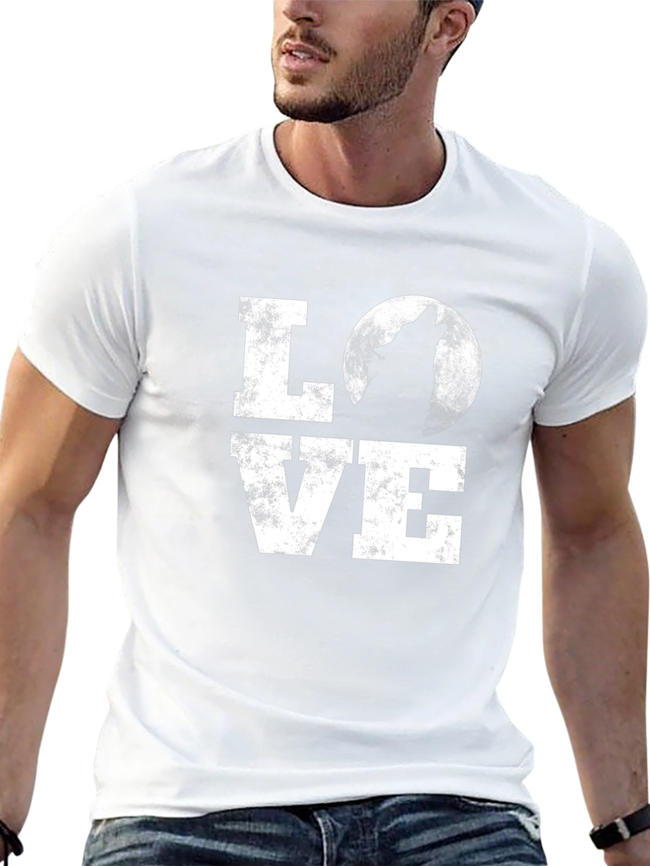 Wolf Moon LOVE Graphic T-Shirt