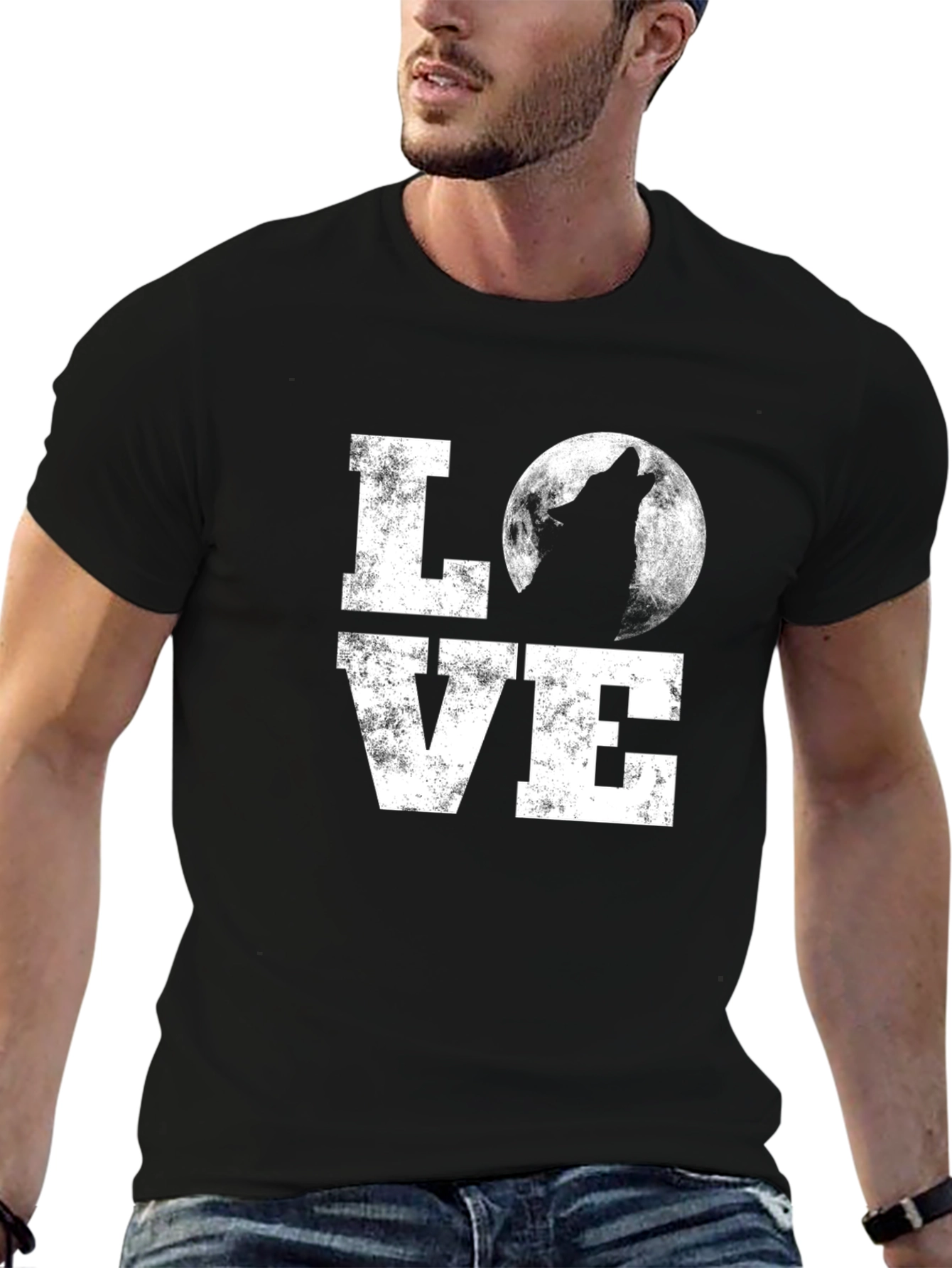 Wolf Moon LOVE Graphic T-Shirt