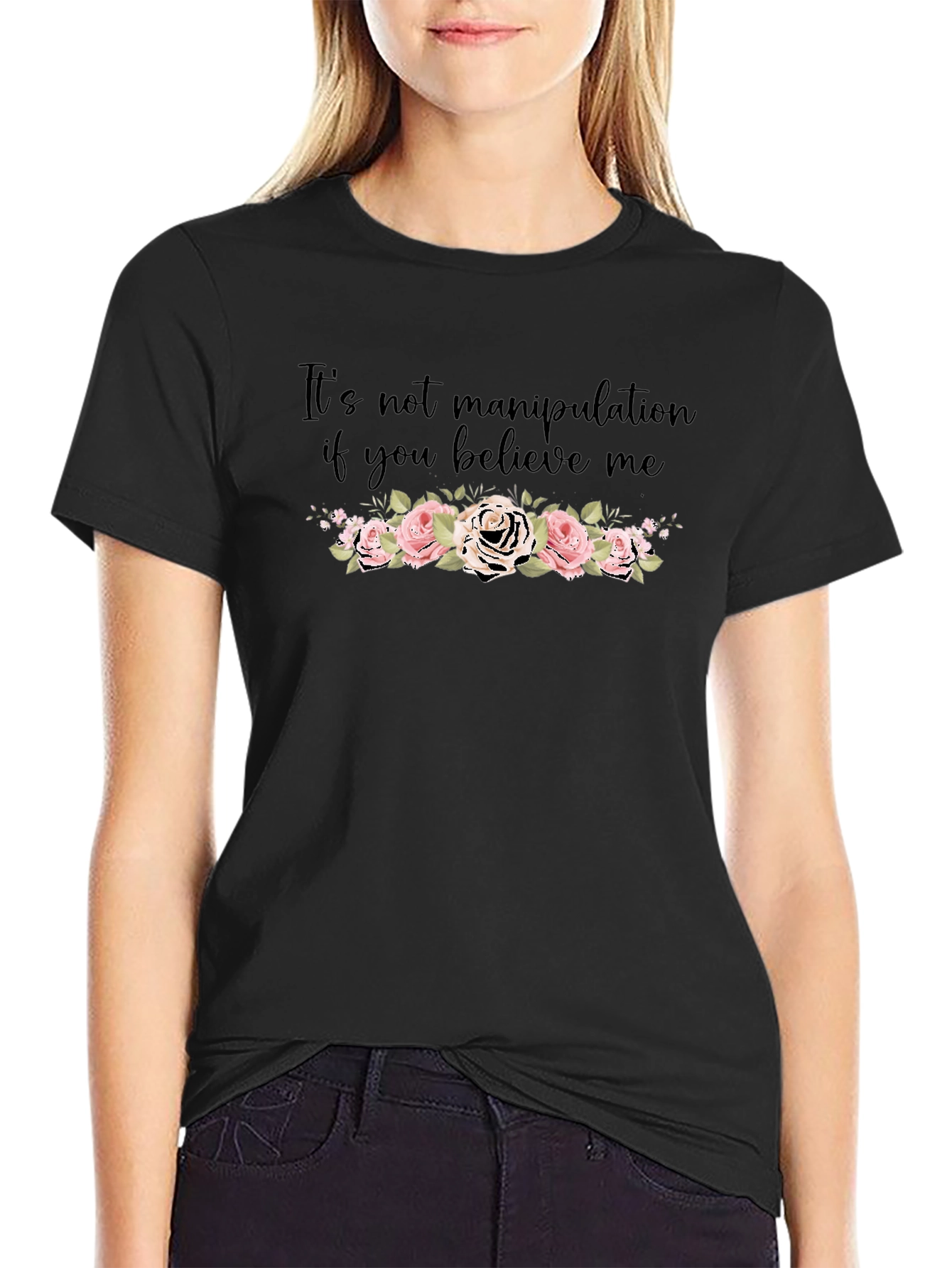 Floral Manipulation Graphic T-Shirt