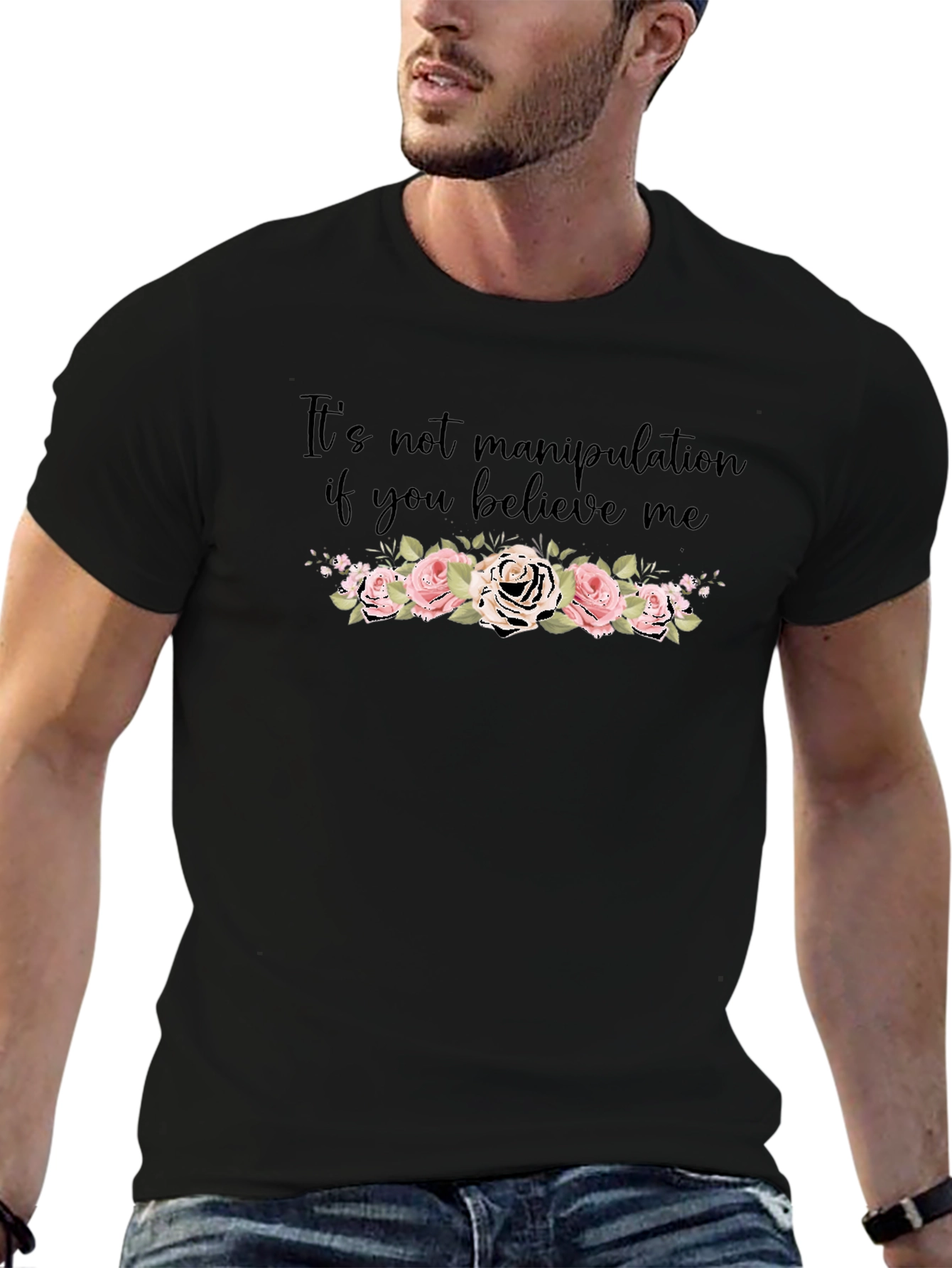 Floral Manipulation Graphic T-Shirt