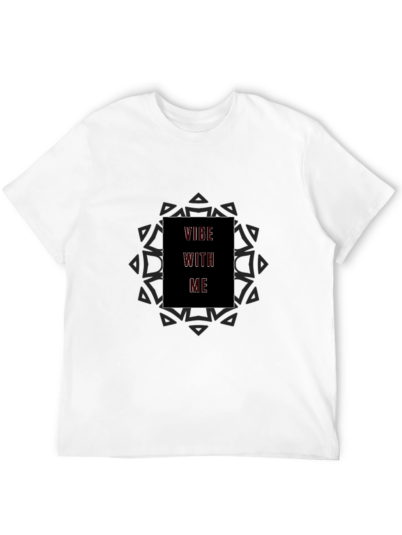 Vibe With Me Graphic Tee - Black Cotton Blend