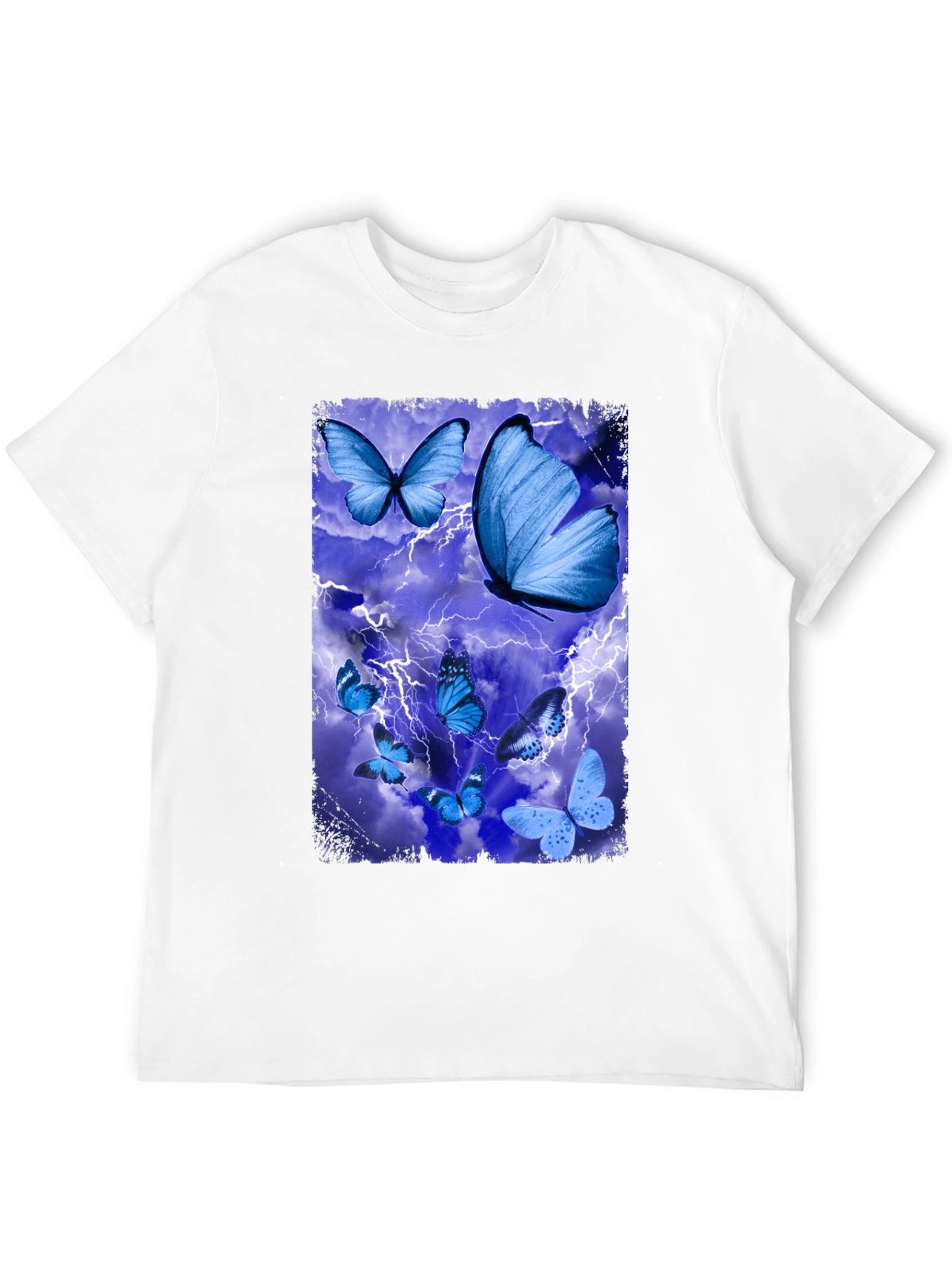 Butterfly Lightning Graphic Tee - Mens Black T-Shirt