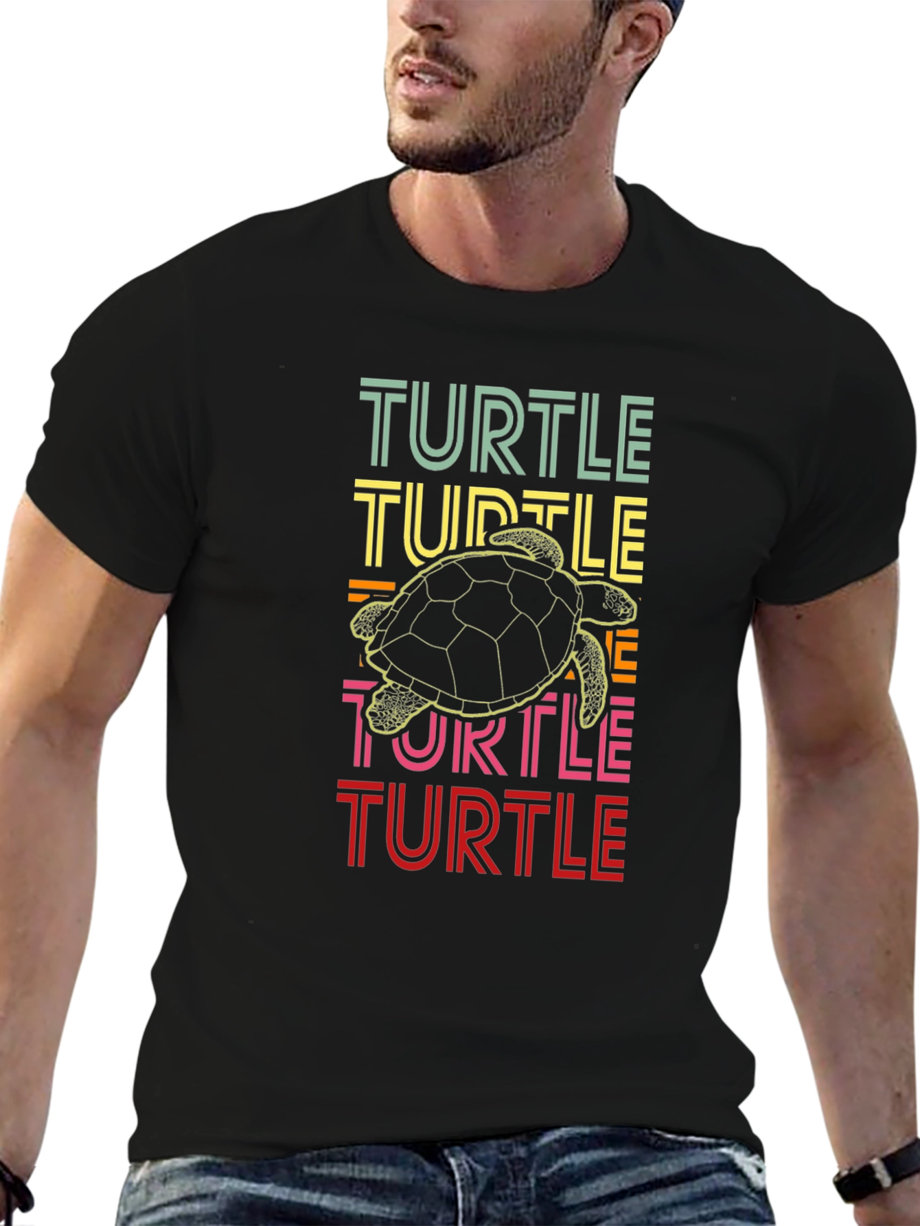 Retro Turtle Graphic T-Shirt