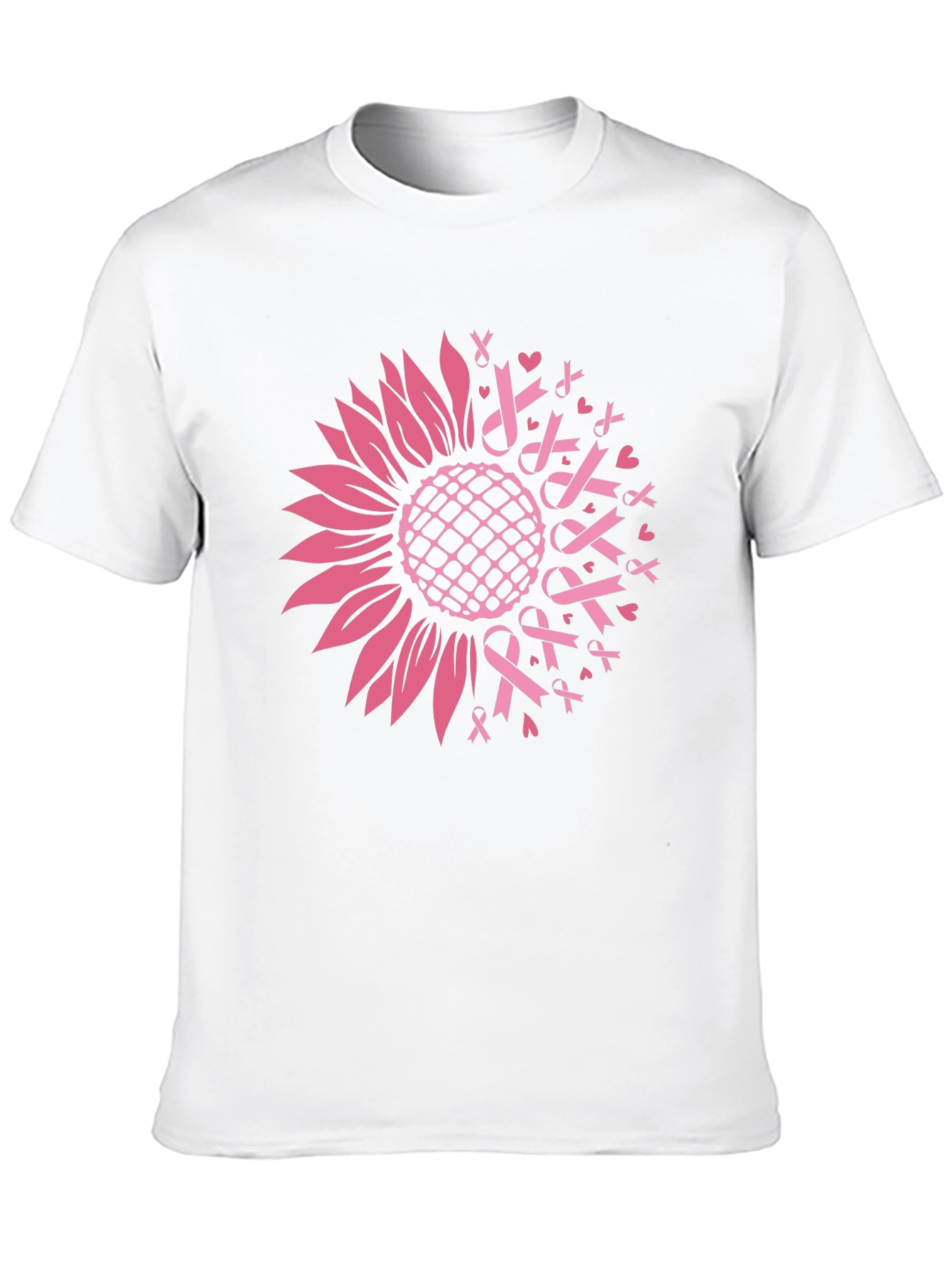 Sunflower Ribbon T-Shirt - Breast Cancer Awareness