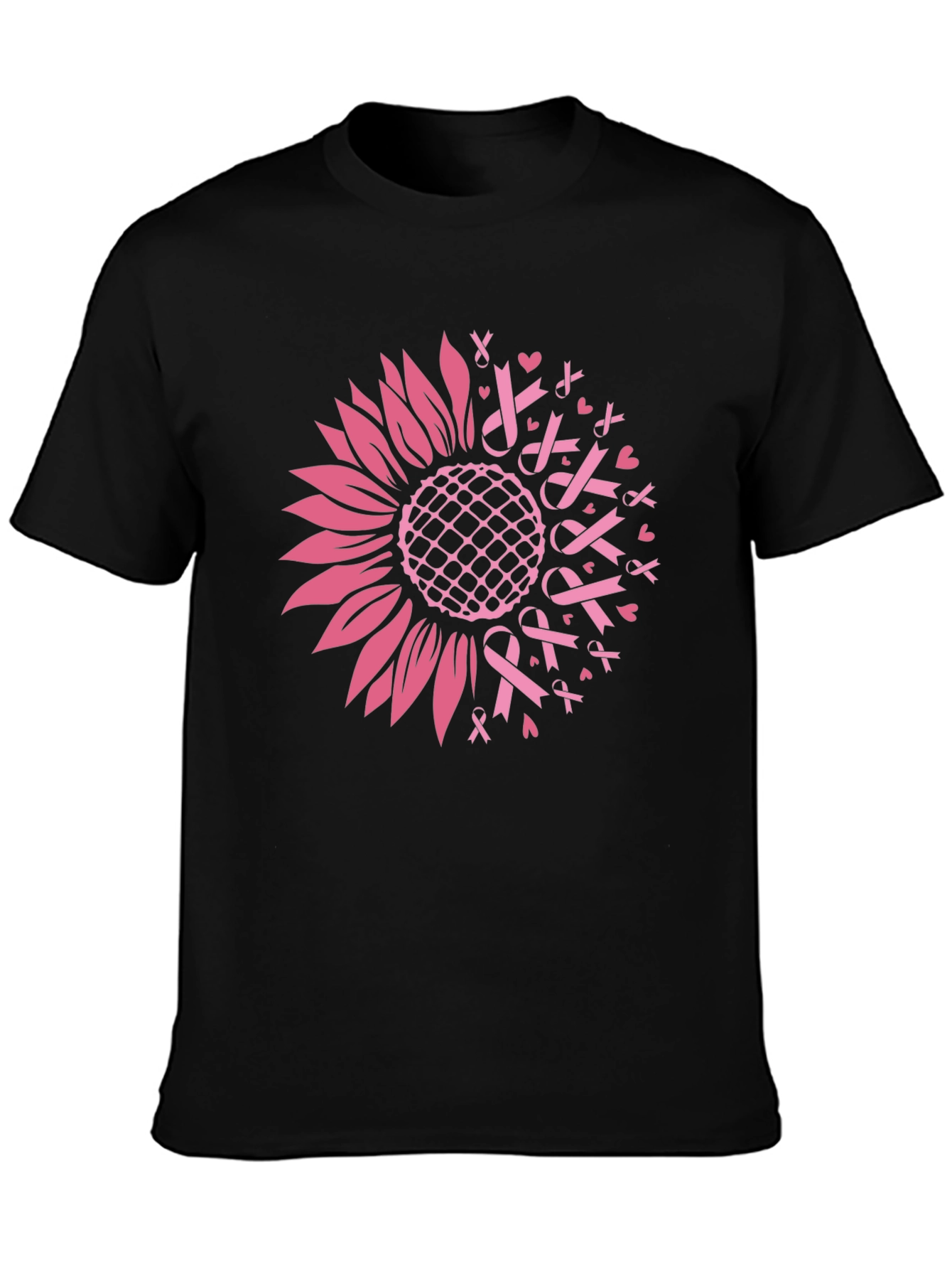 Sunflower Ribbon T-Shirt - Breast Cancer Awareness