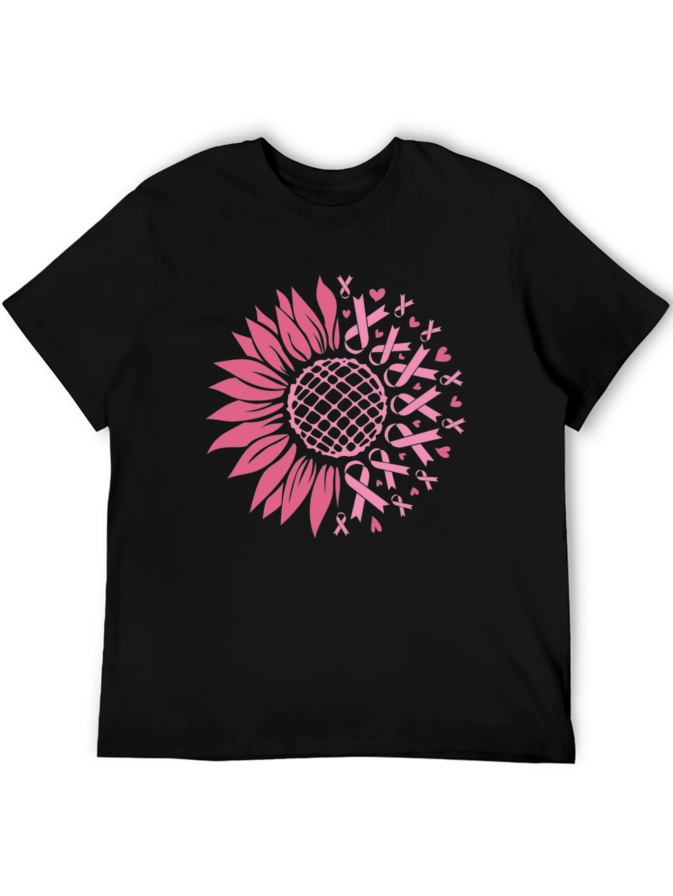 Sunflower Ribbon T-Shirt - Breast Cancer Awareness