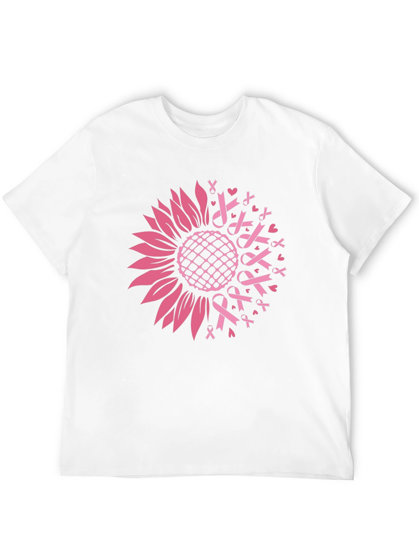 Sunflower Ribbon T-Shirt - Breast Cancer Awareness