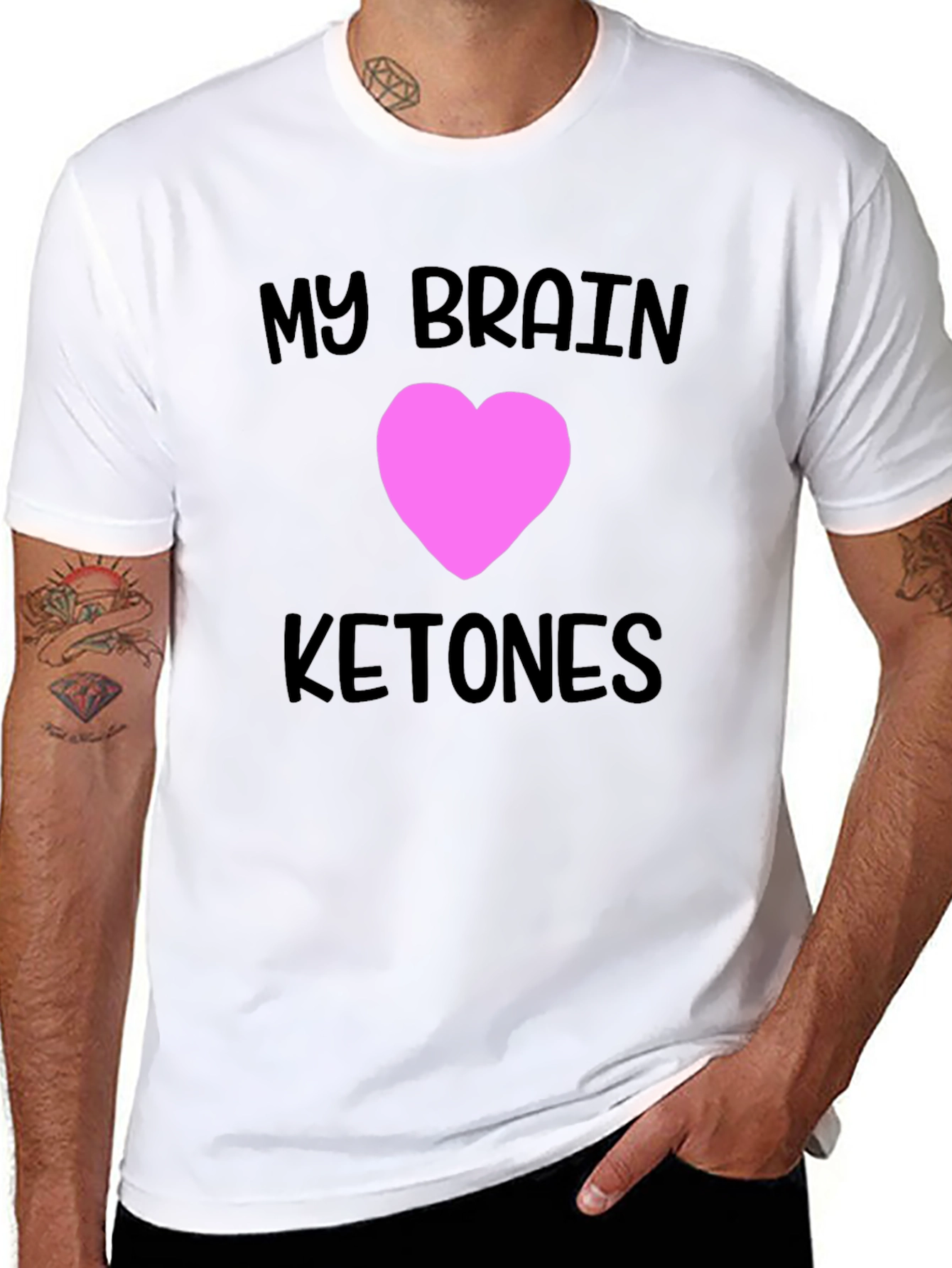 My Brain Loves Ketones Black T-Shirt