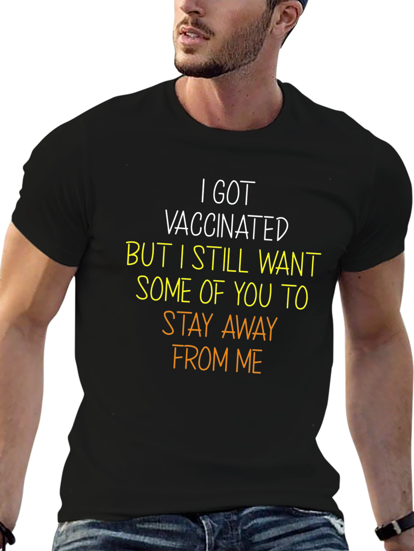 Vaccinated Humor Tee - Stay Away Sarcastic T-Shirt